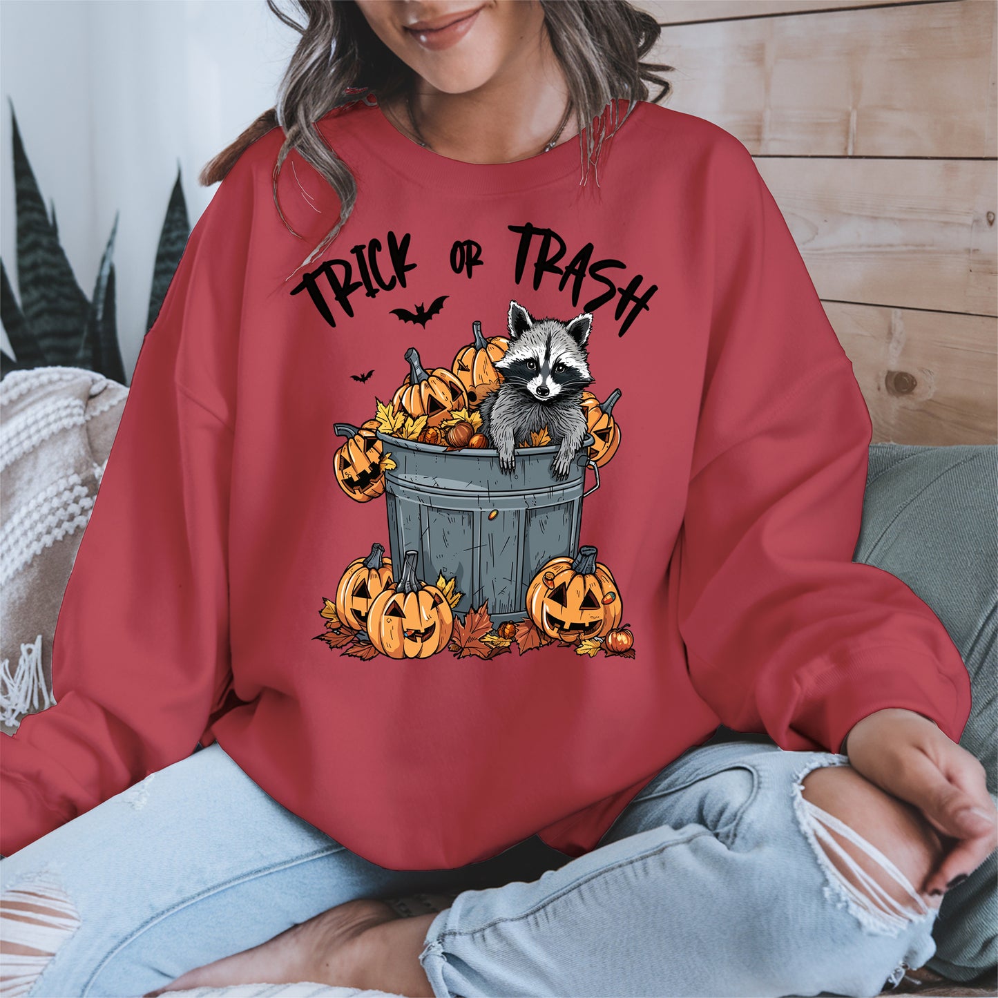 Trick or Trash Raccoon Halloween Shirt
