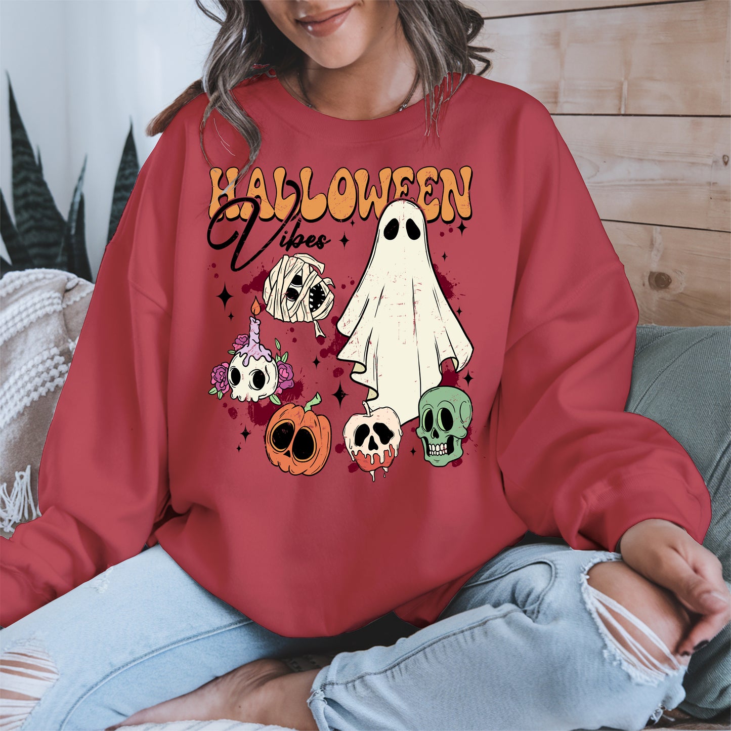 Classic Halloween Ghost and Skull Shirt