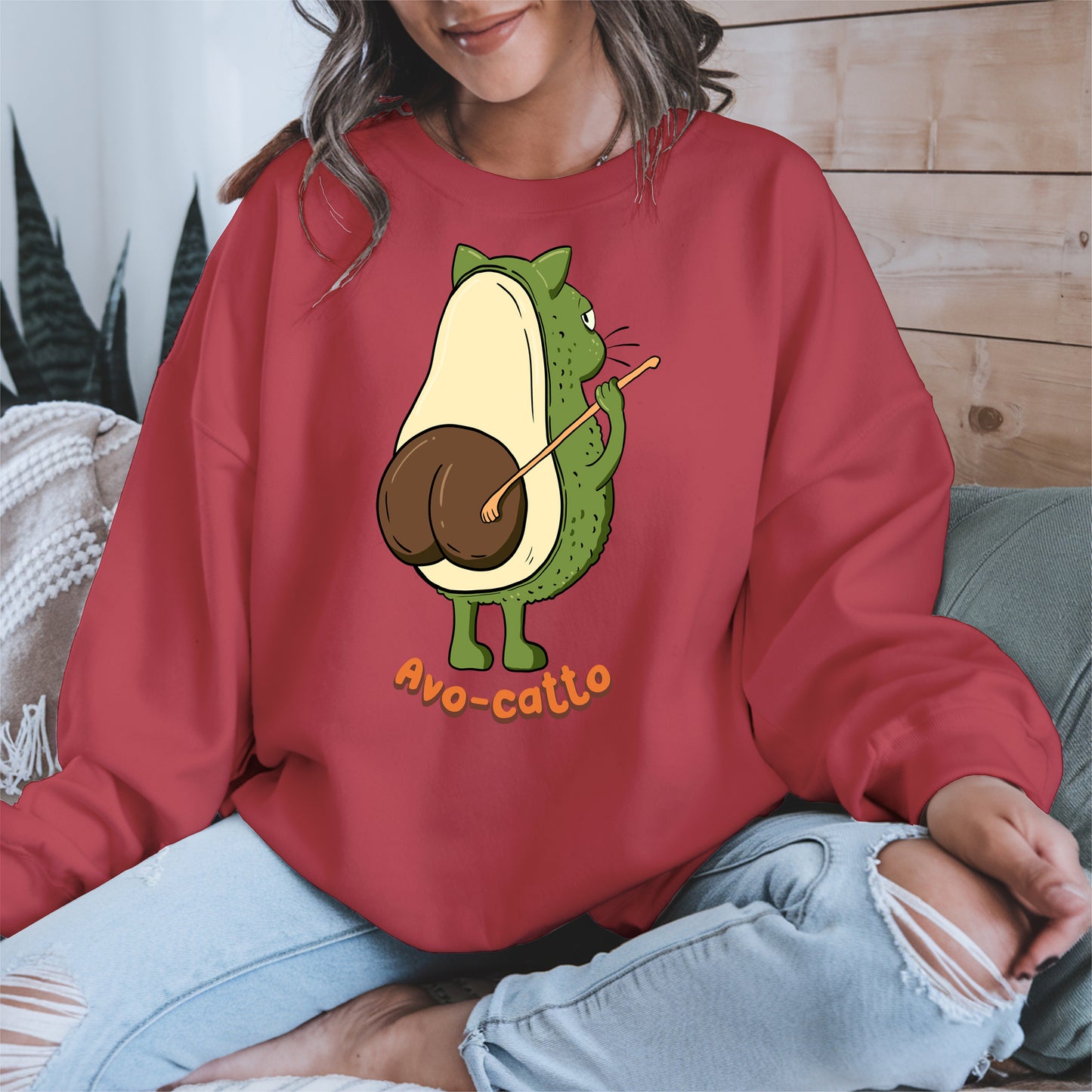 Avo-catto Shirt Hoodie Sweatshirt