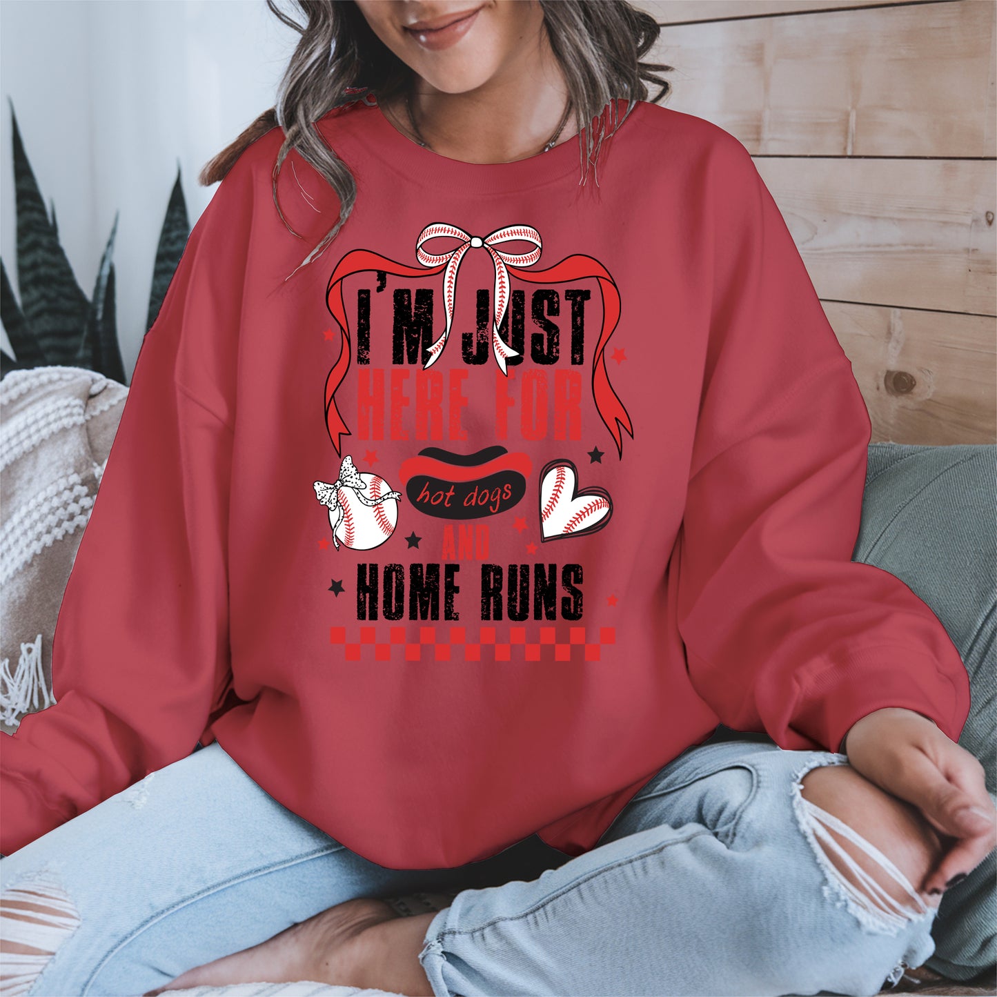 Here For Hot Dogs Baseball Shirt Sport Tee Hoodie Sweatshirt
