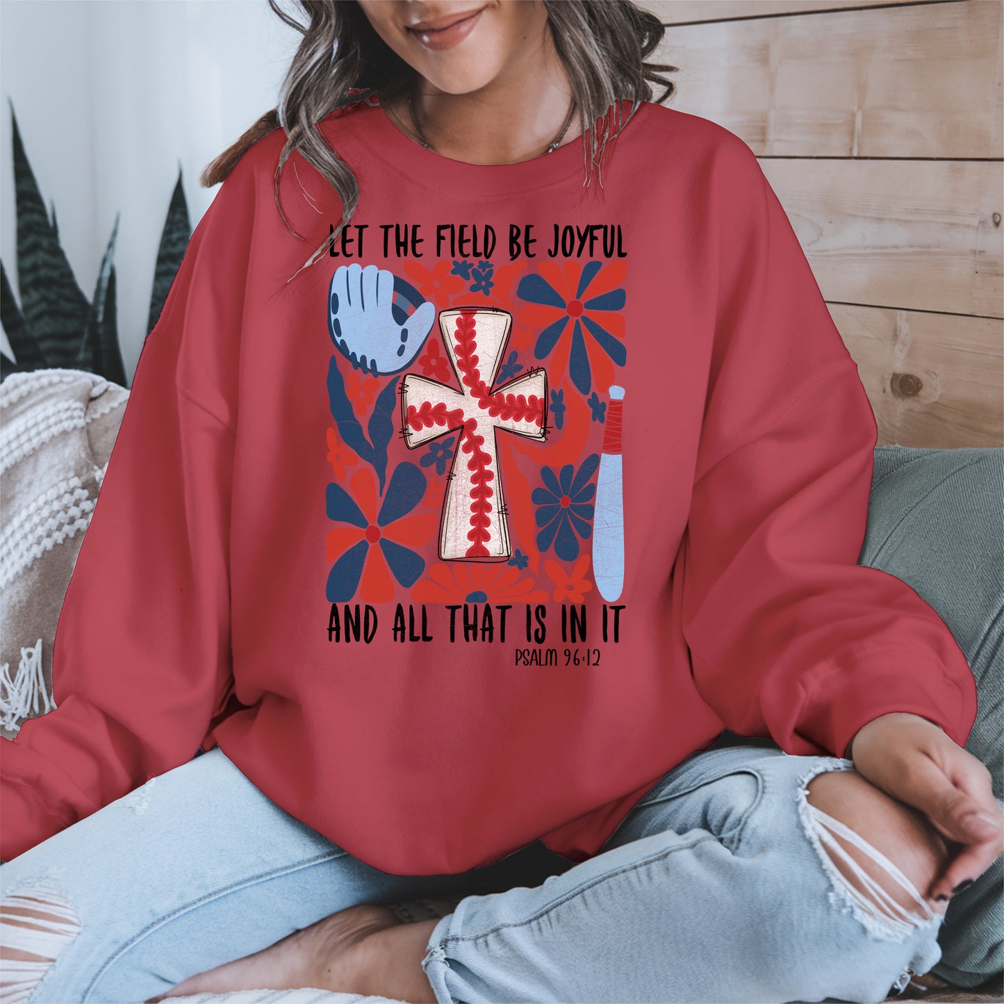 Faith Baseball Floral Shirt Sport Tee Hoodie Sweatshirt Gift for Fans
