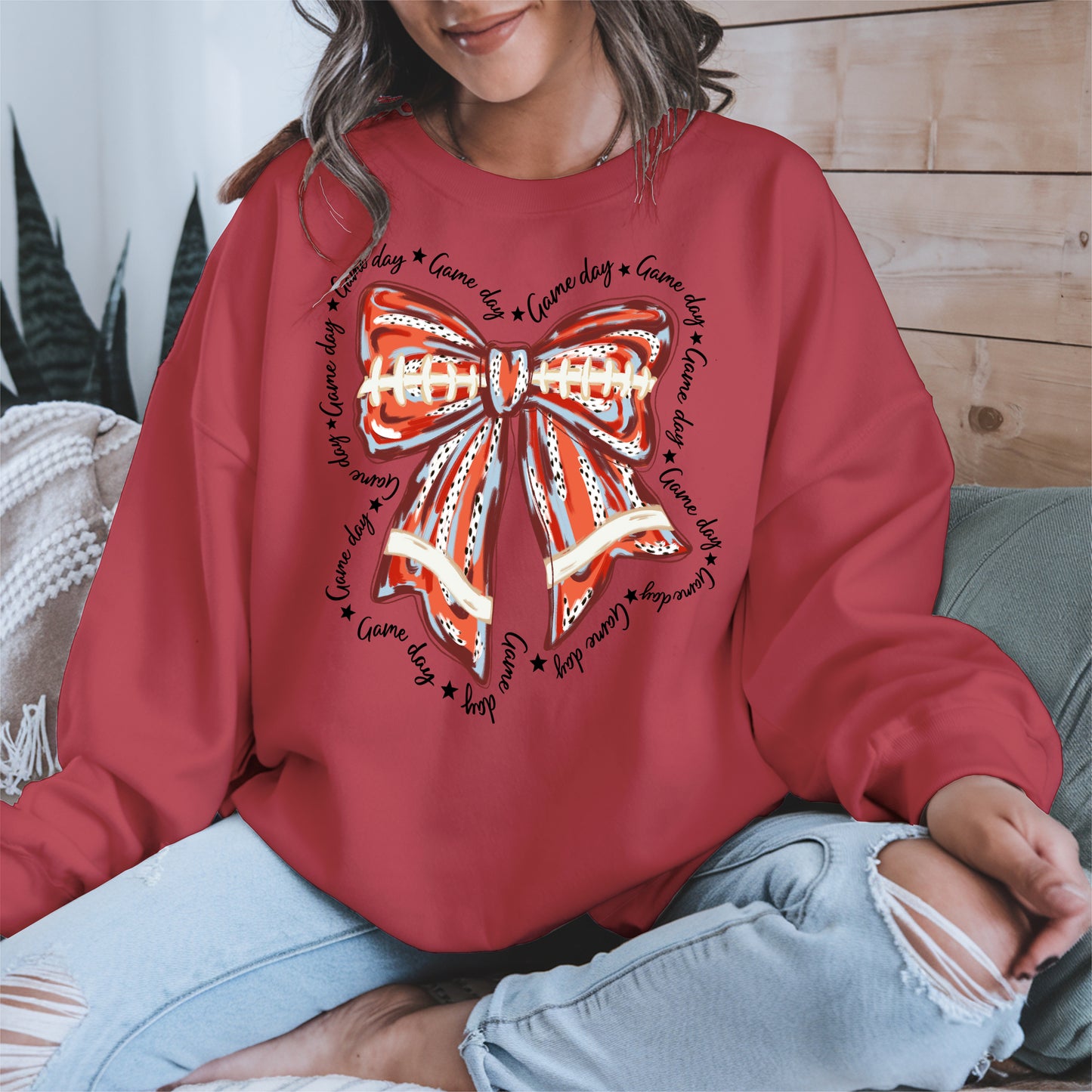 Baseball Bow Shirt Sport Tee Hoodie Sweatshirt Gift for Fans and Moms