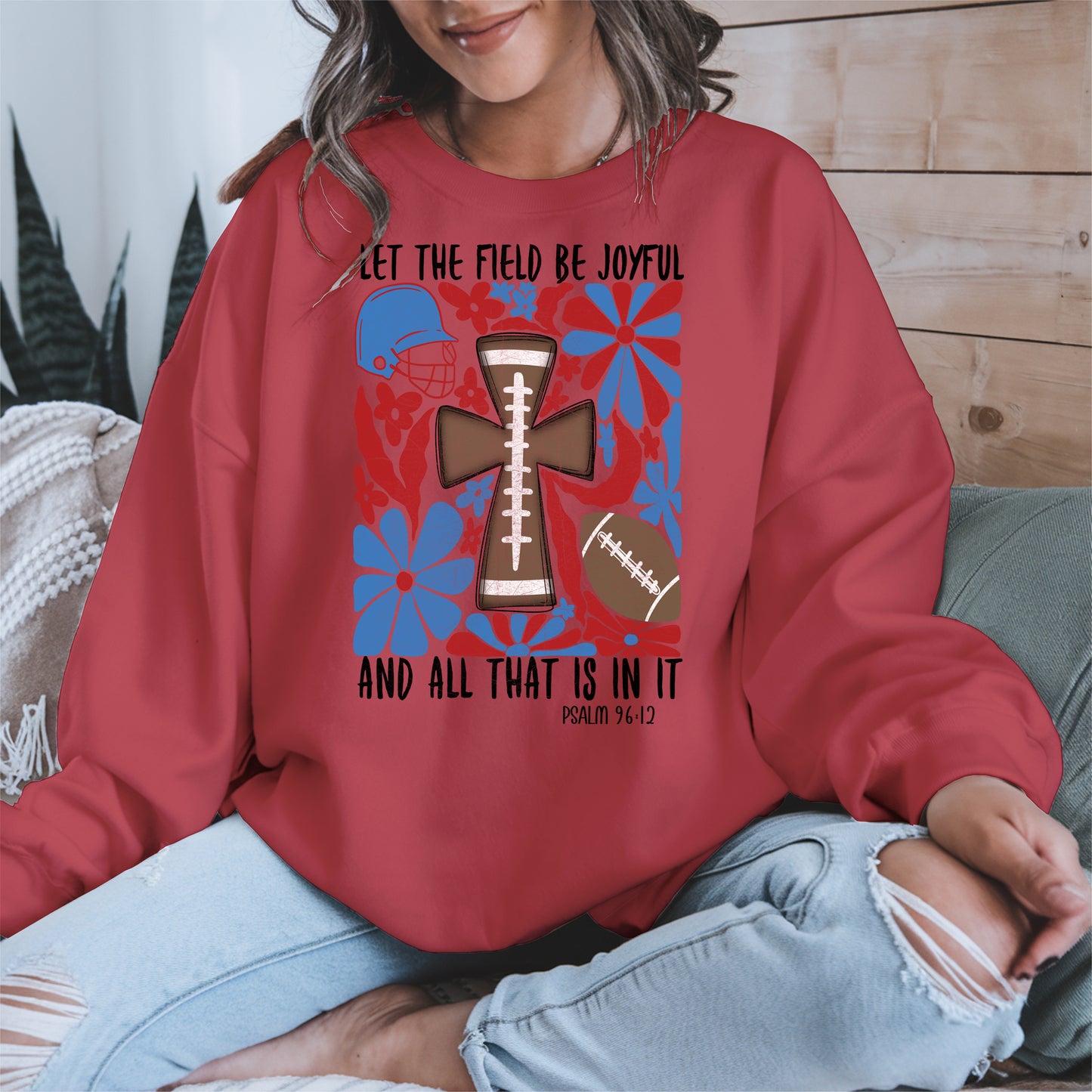 Faith Football Shirt Sport Tee Hoodie Sweatshirt Gift for Fans