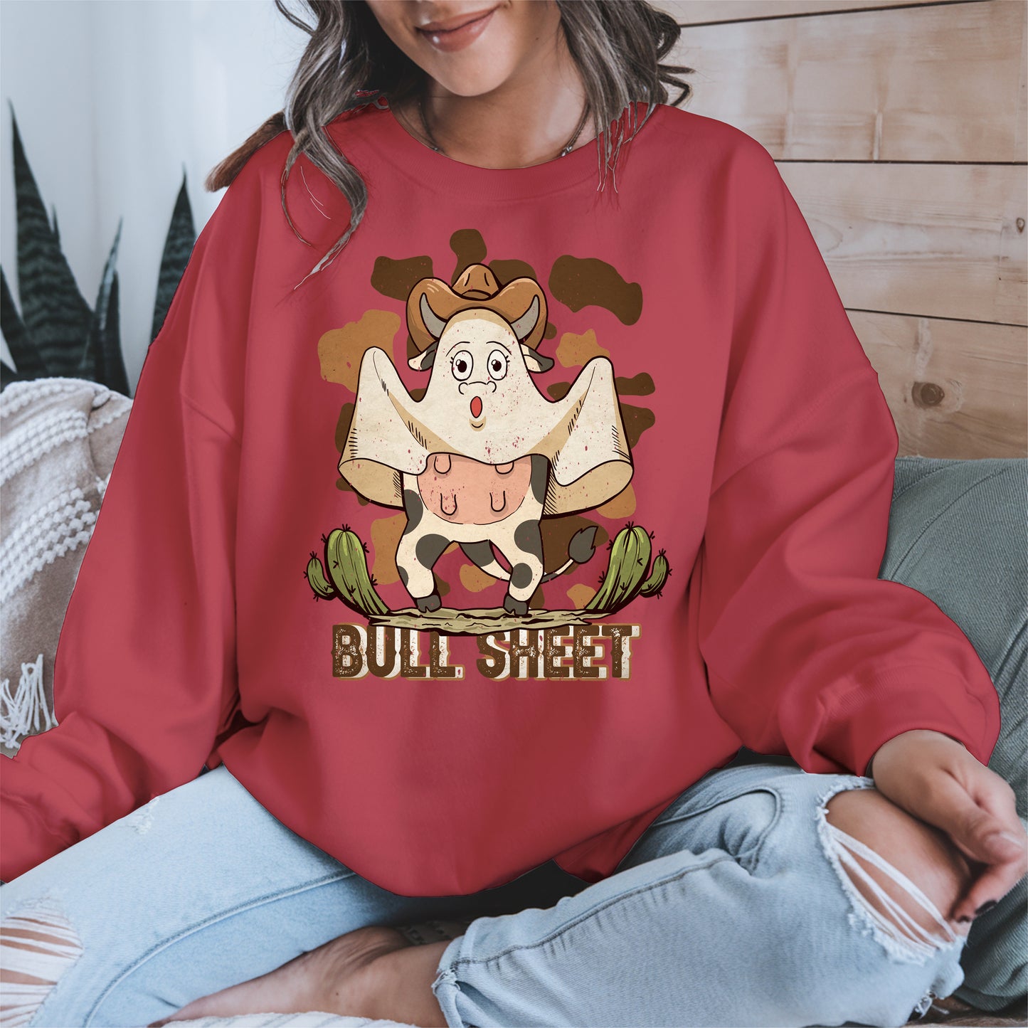 Bull Sheet Funny Ghost Cow Tee