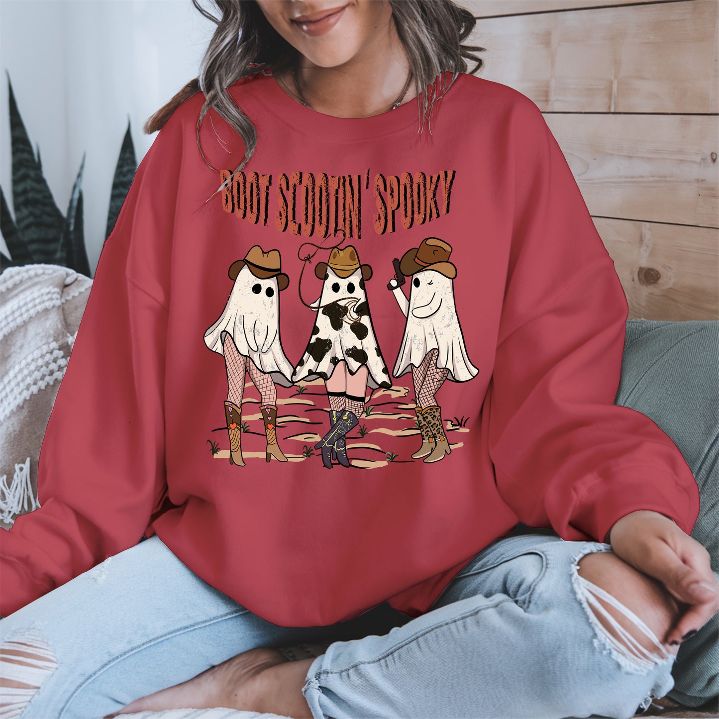 Boot Scootin' Spooky Cowgirl Halloween Tee