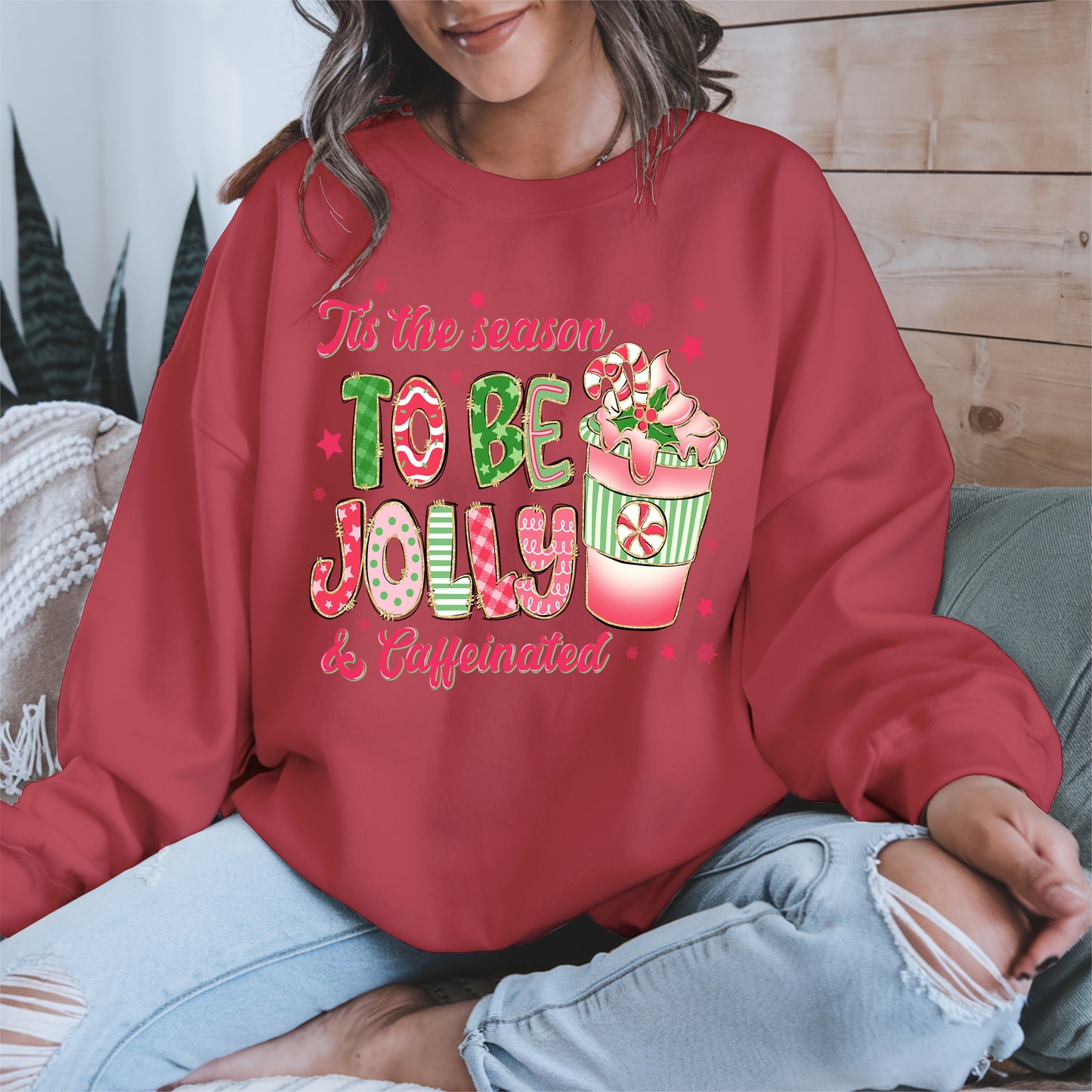 Tis the Season to Be Jolly and Caffeinated Shirt