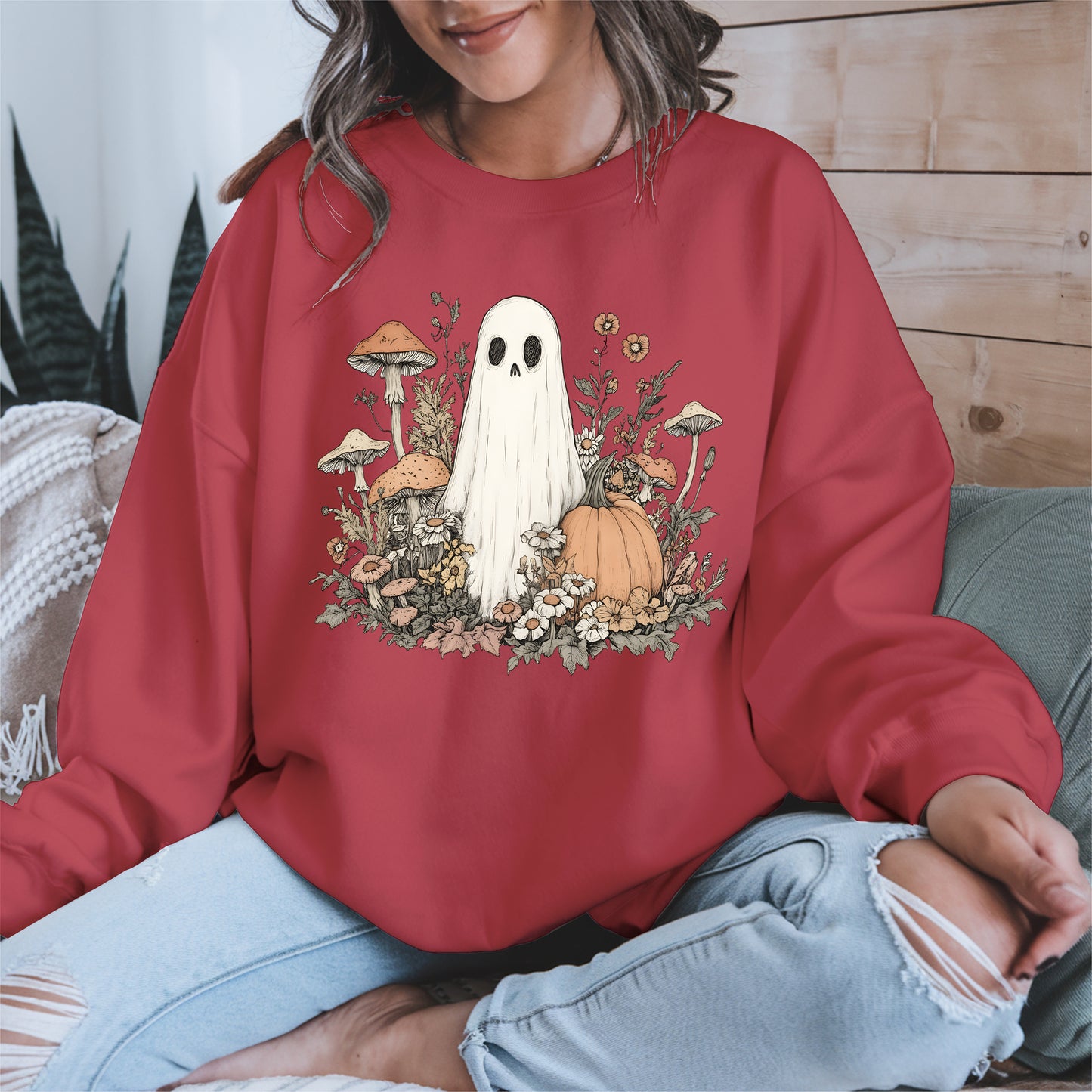 Retro Floral Ghost halloween shirt