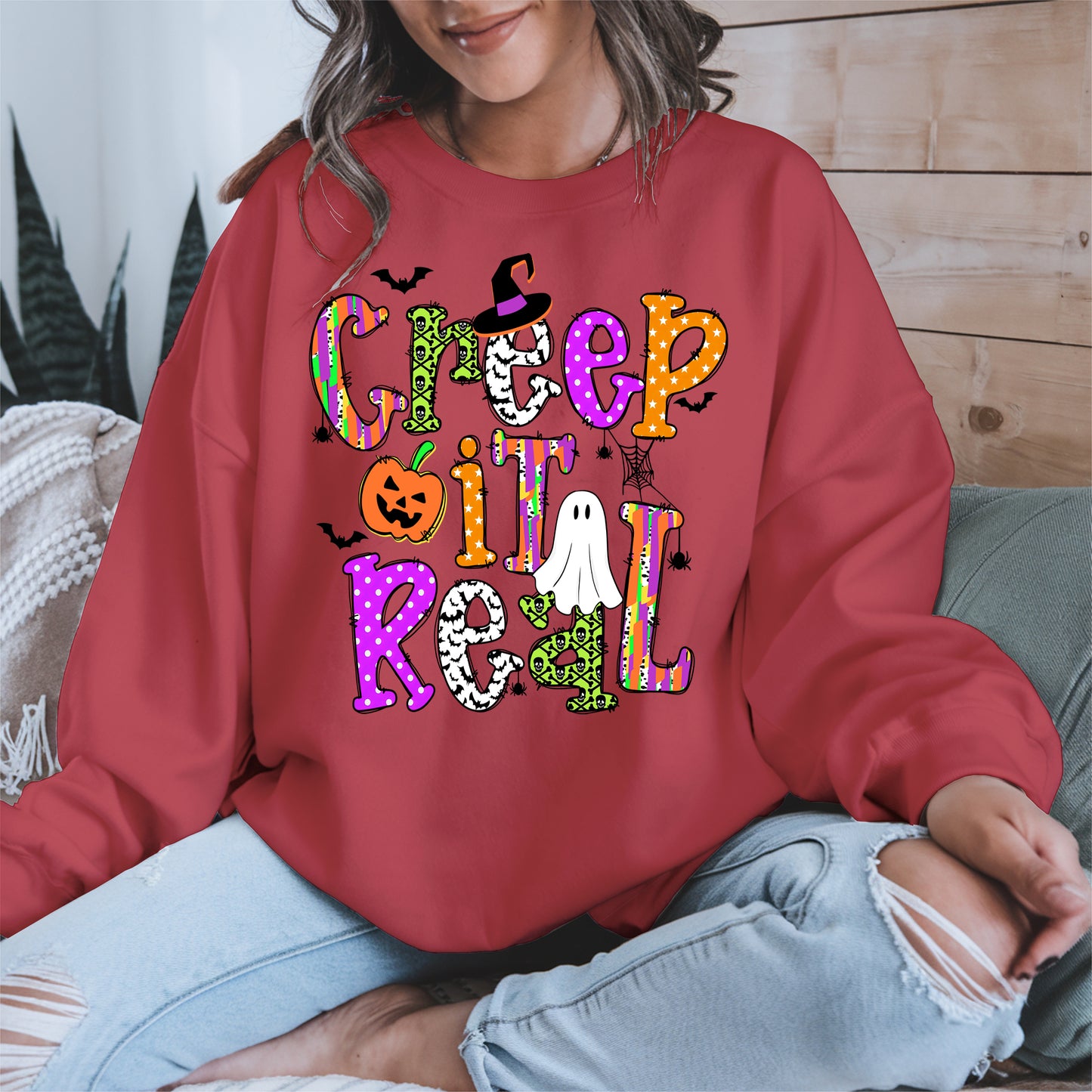Creep It Real Doodle halloween shirt