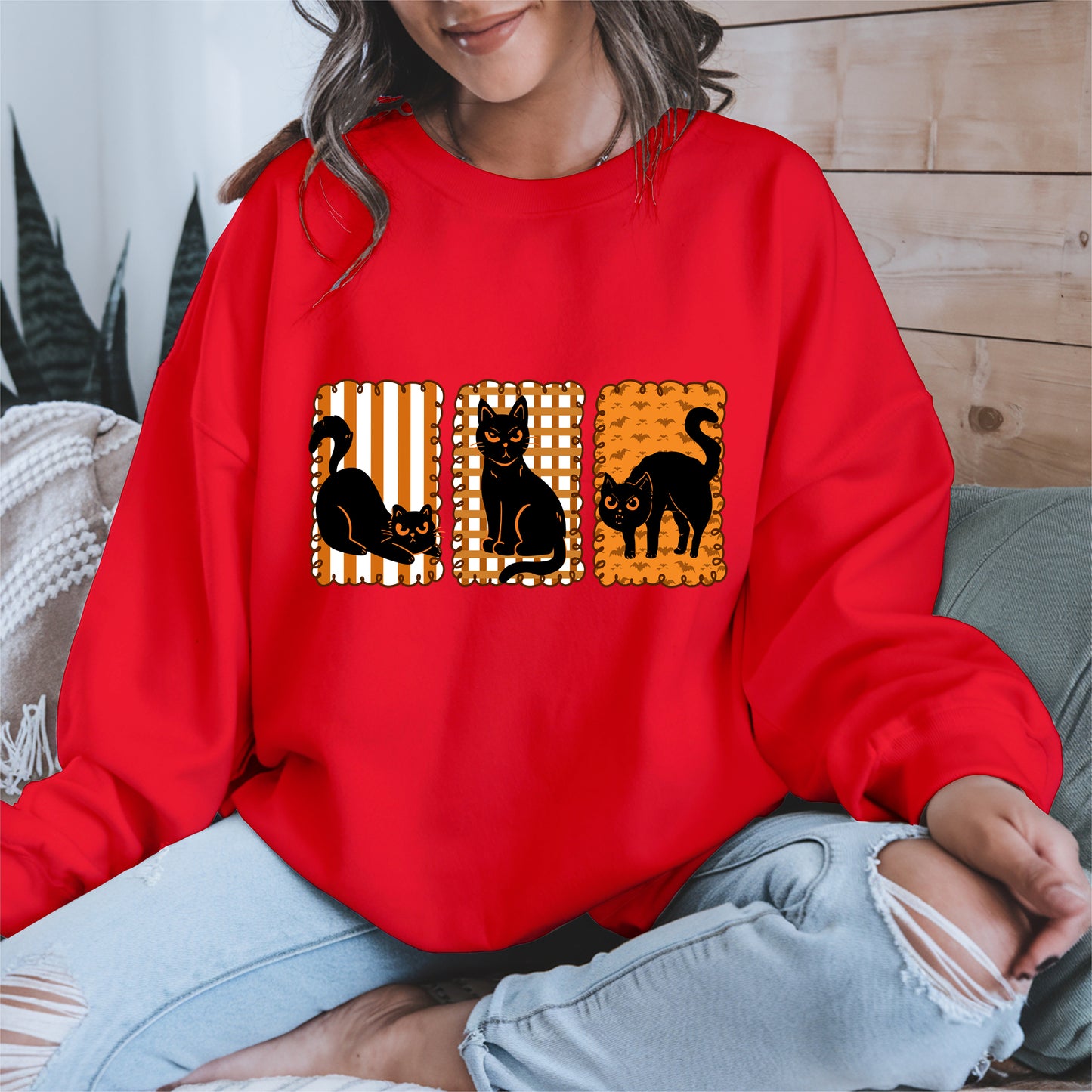 Black Cat Halloween shirt and sweatshirt