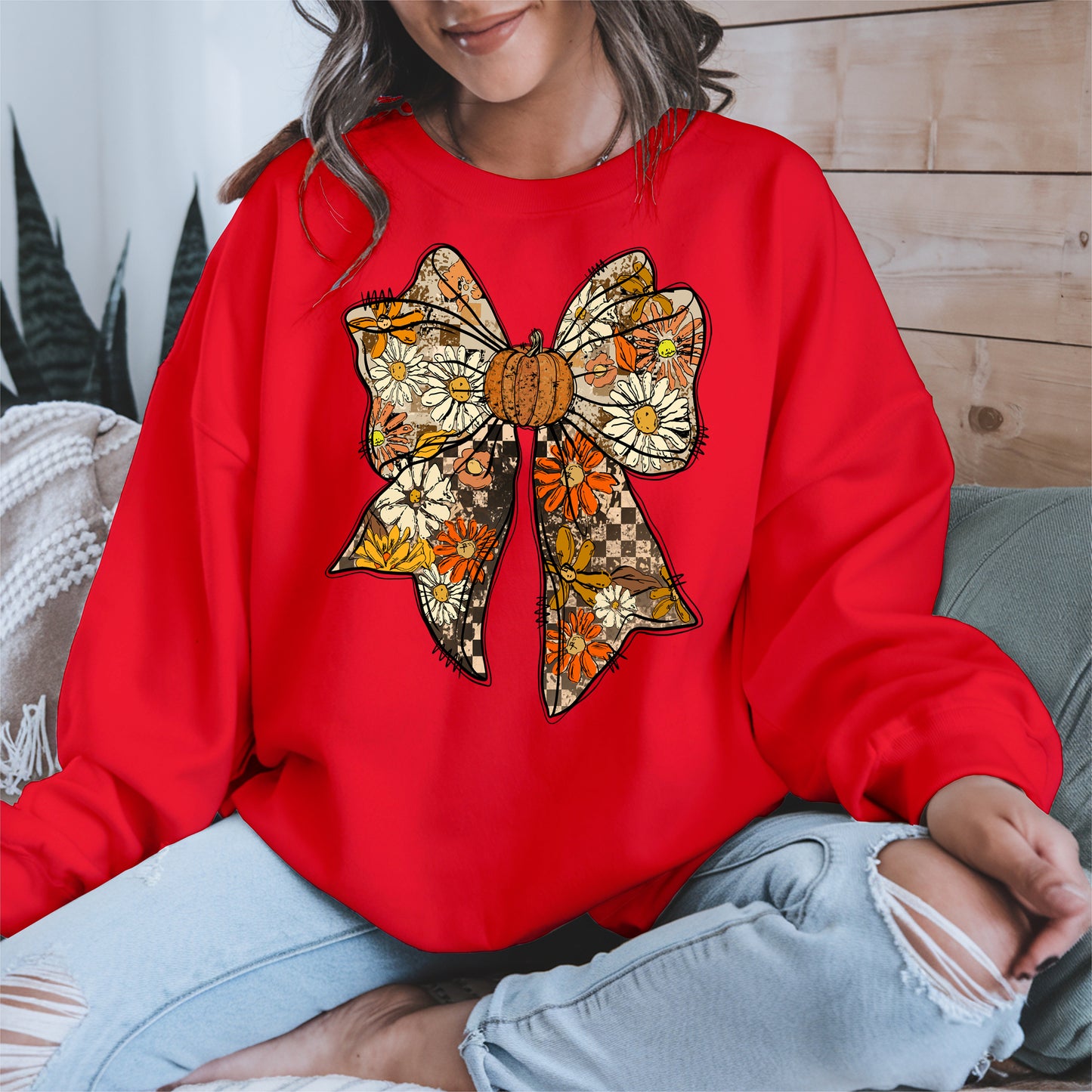 Floral Halloween Coquette Bow shirt