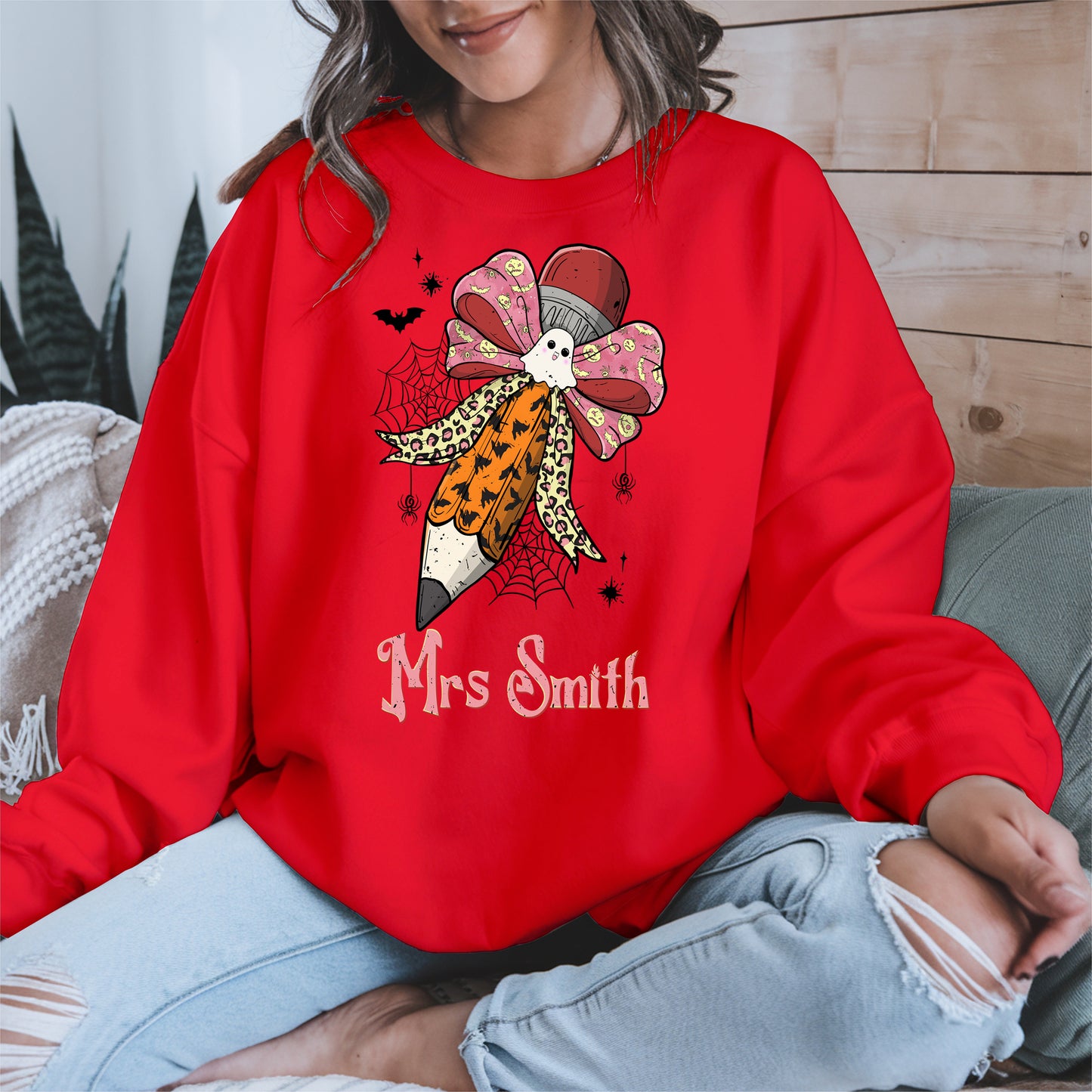 Teacher Pencil Bow Halloween shirt