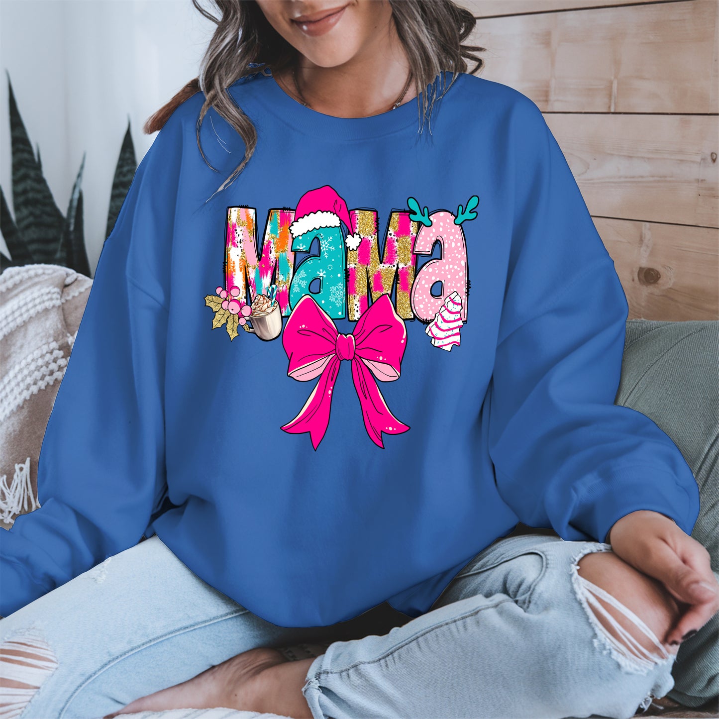 Merry Christmas Mama Shirt Cute Holiday Gift