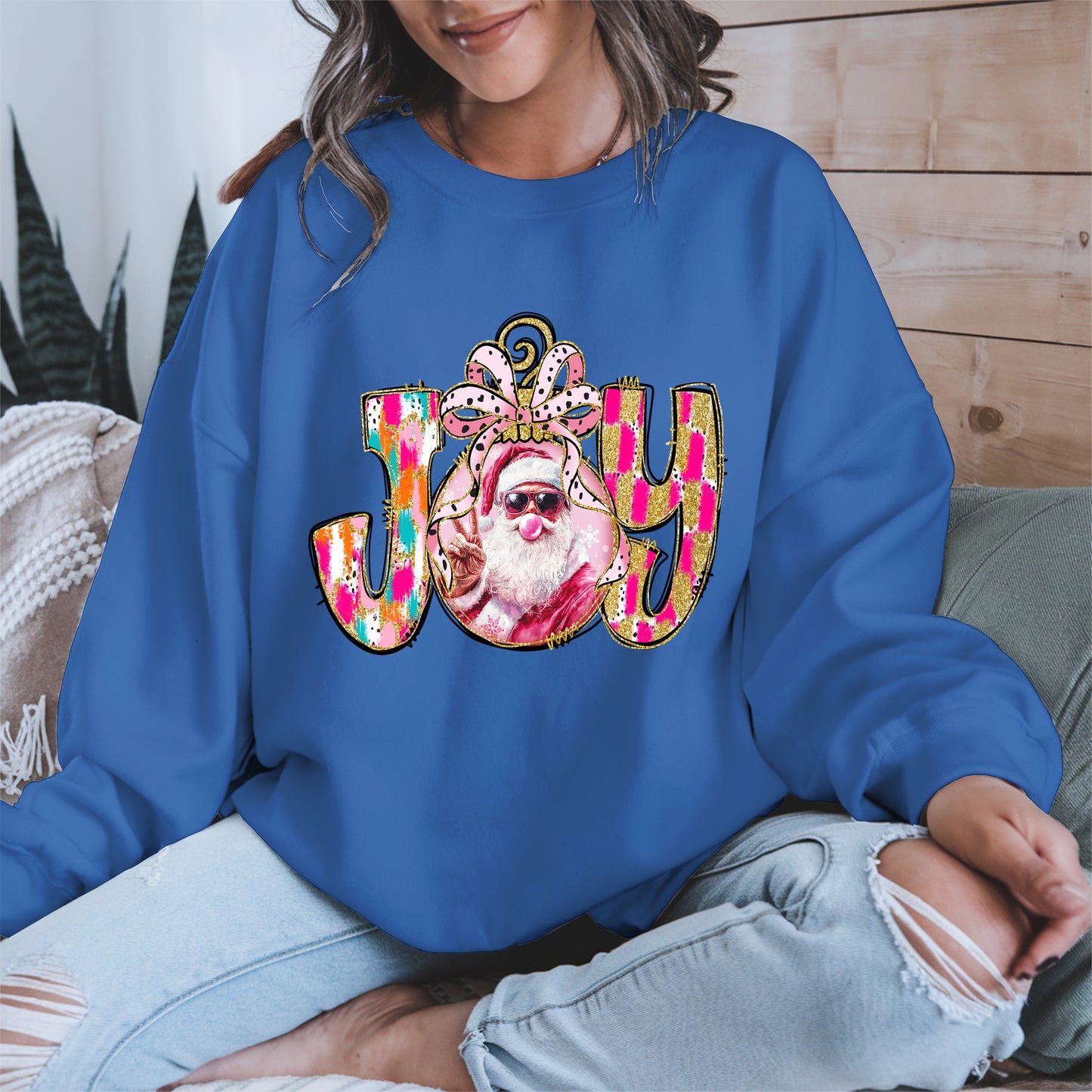 Joy Christmas Shirt Santa Cool Holiday Gift