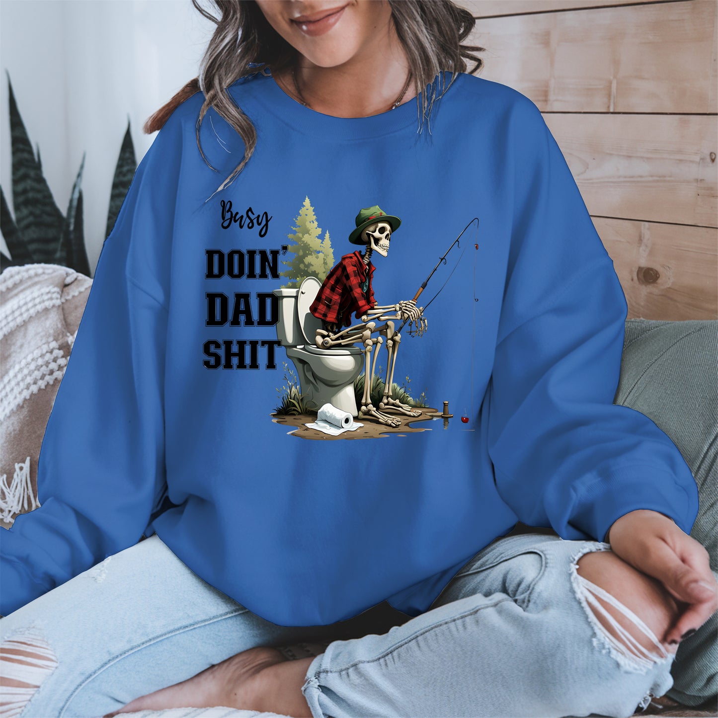 Funny Dad Fishing Skeleton Shirt Hoodie Sweatshirt
