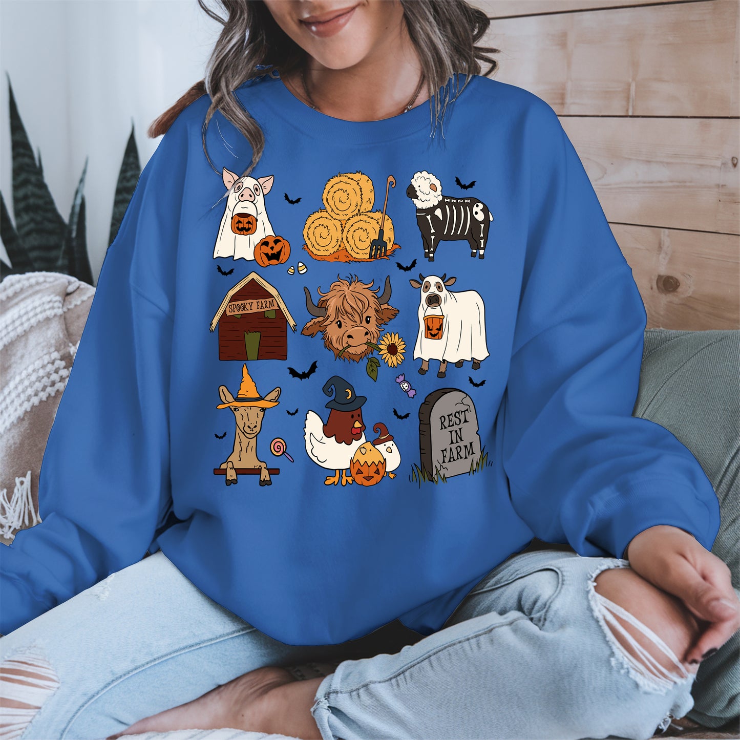 Spooky Cute Halloween Farm Animal Shirt