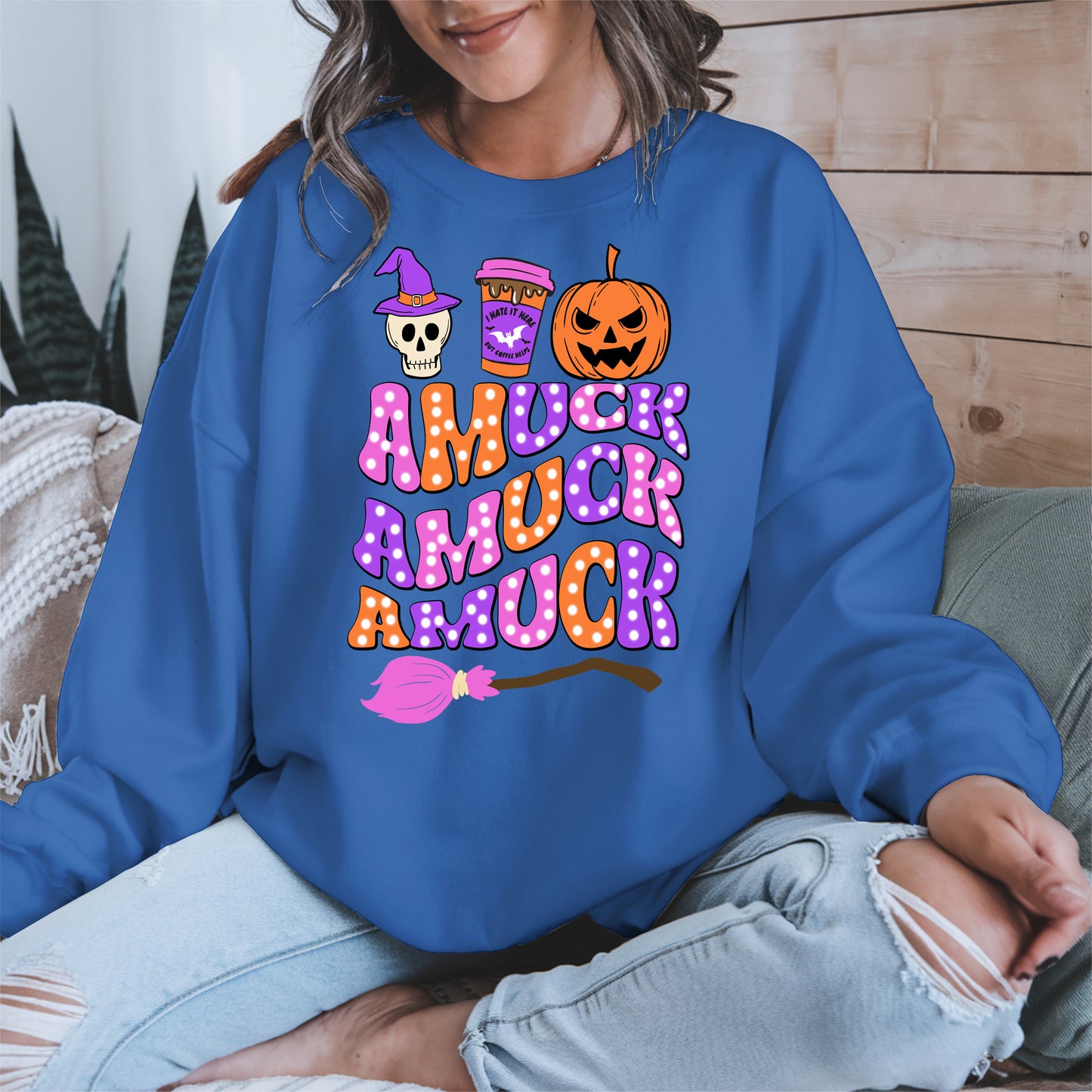 Amuck Amuck Amuck Shirt - Funny Halloween Coffee Witch Tee