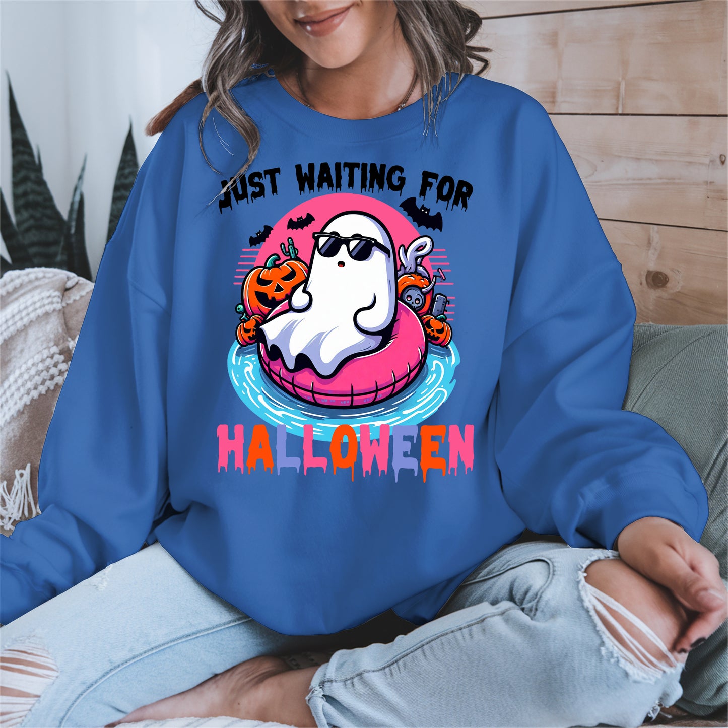 Chill Ghost Halloween Pool Float Shirt