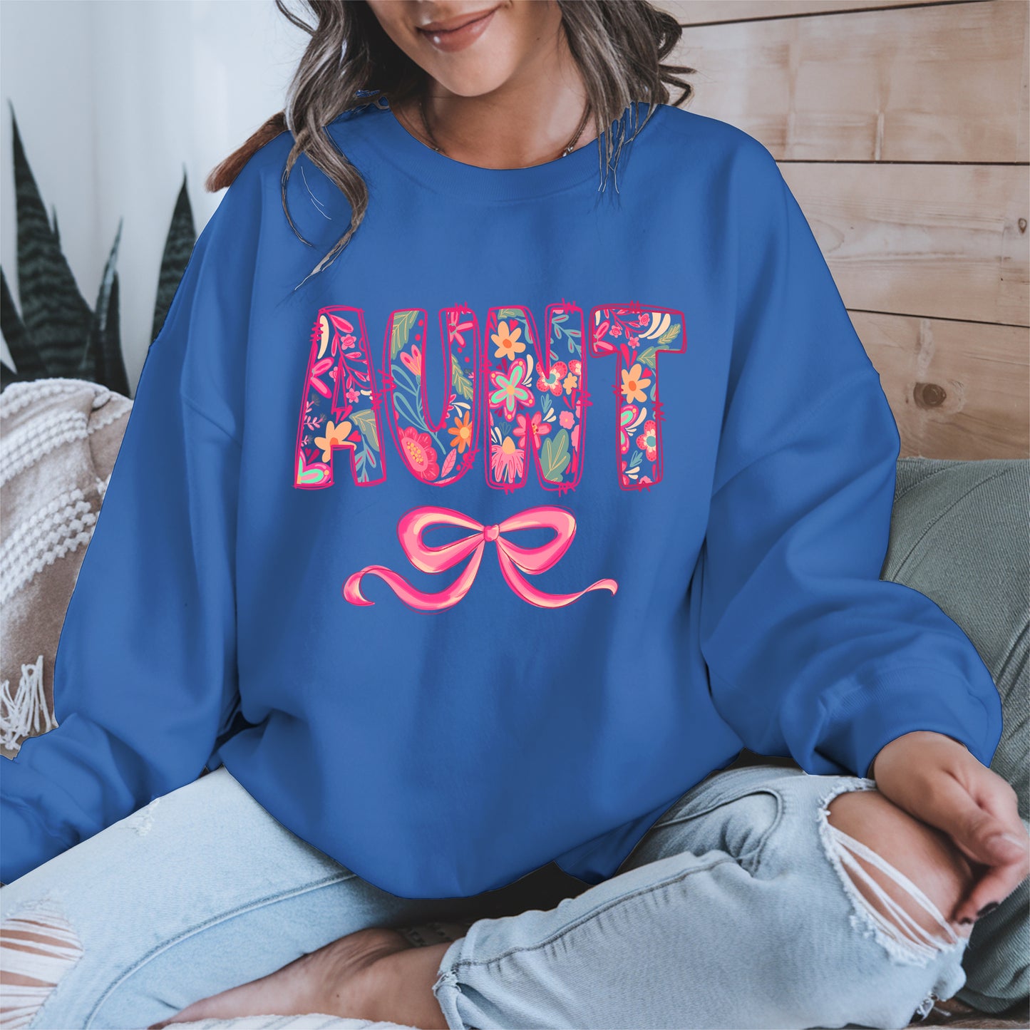 Floral Aunt Shirt Gift Tee Hoodie Sweatshirt for Cool Aunties