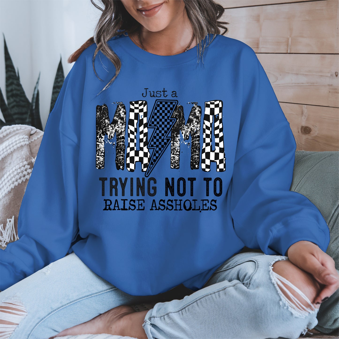 Just a Mama Trying Shirt Hoodie Sweatshirt Gift for Moms