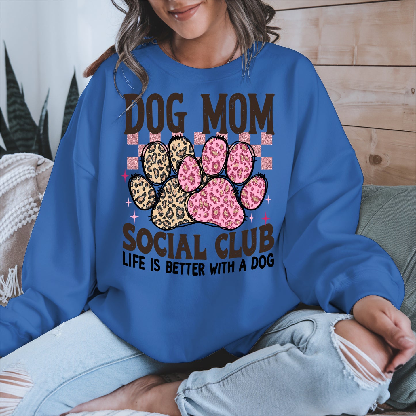 Dog Mom Social Club Shirt Hoodie Sweatshirt Gift for Pet Moms