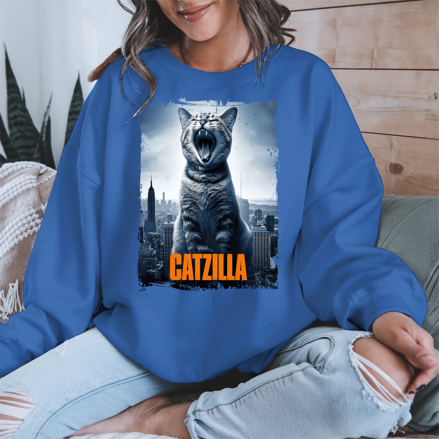Catzilla Funny Cat Shirt Hoodie Sweatshirt