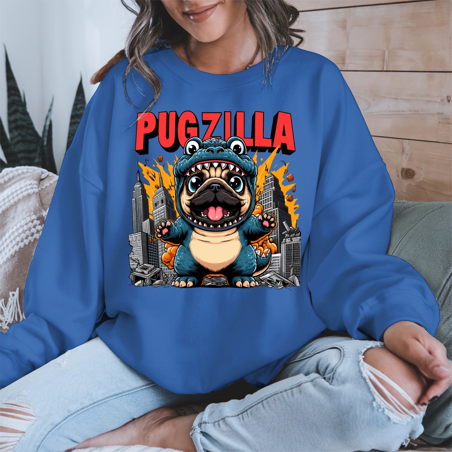 Pugzilla Funny Dog Shirt Hoodie Sweatshirt