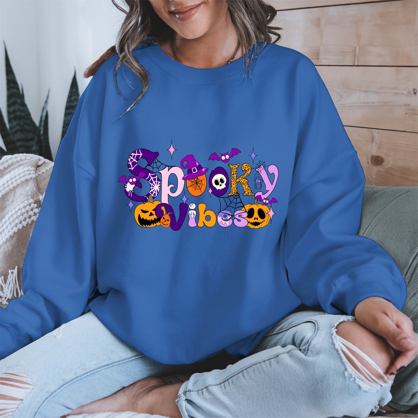 Spooky Vibes Halloween Sweatshirt
