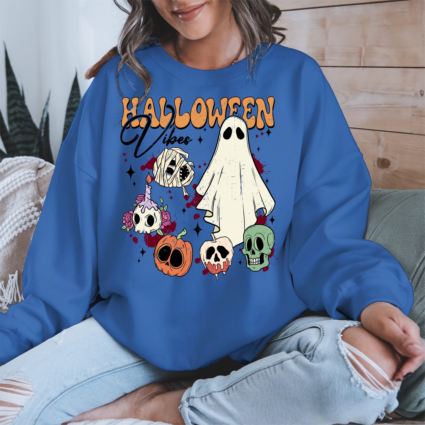 Classic Halloween Ghost and Skull Shirt