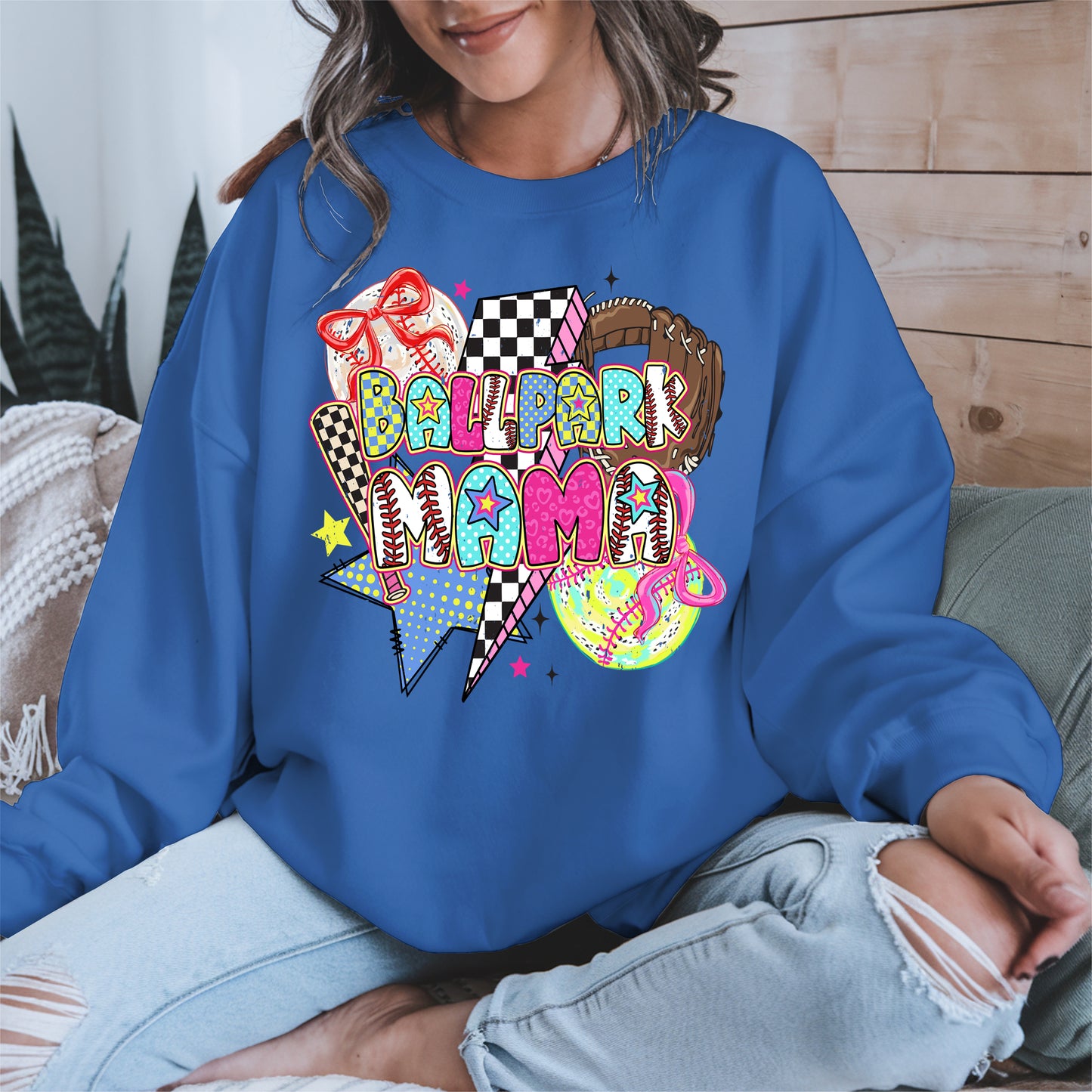 Ballpark Mama Shirt Sport Tee Hoodie Sweatshirt Gift for Baseball Moms