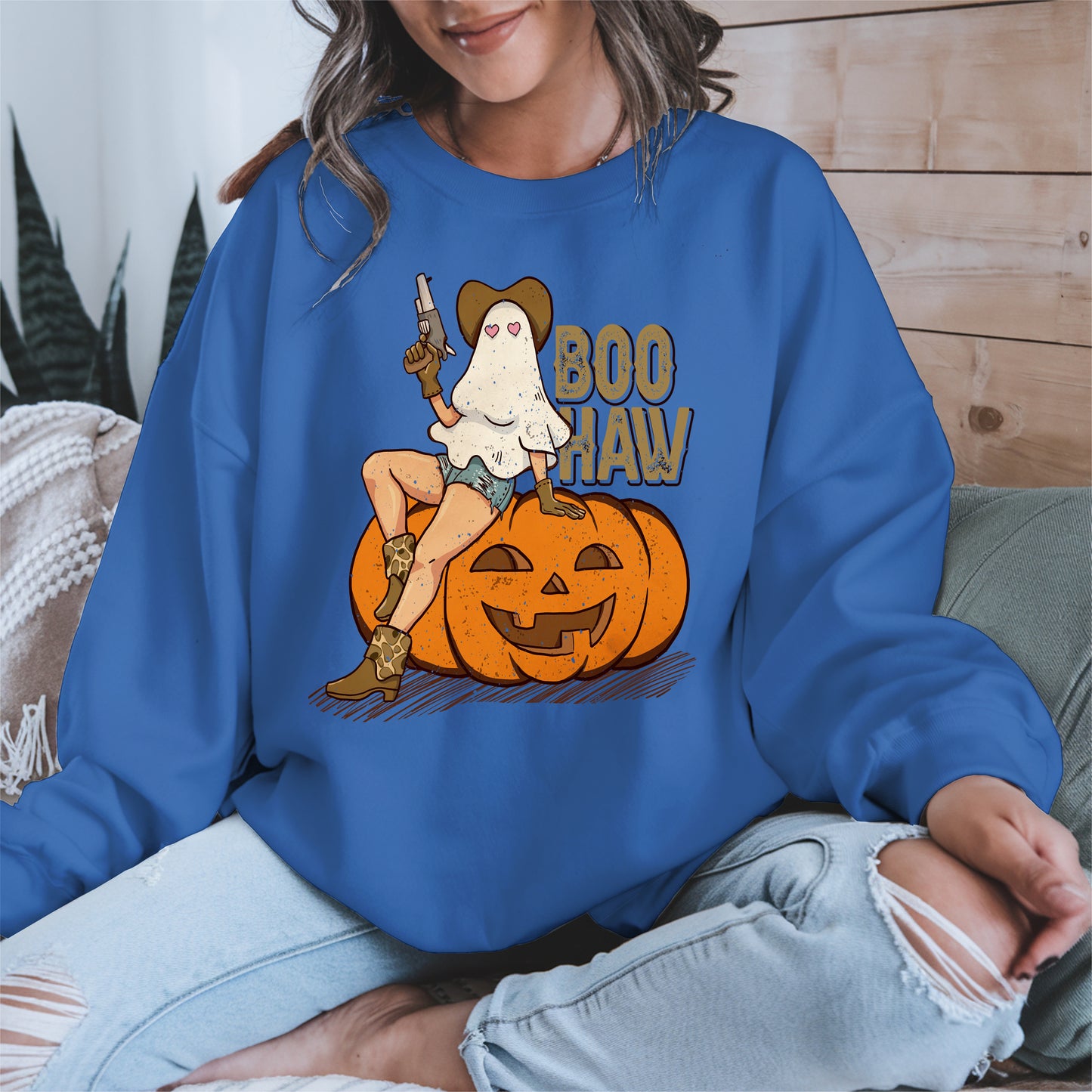Boo Haw Halloween Cowgirl Tee