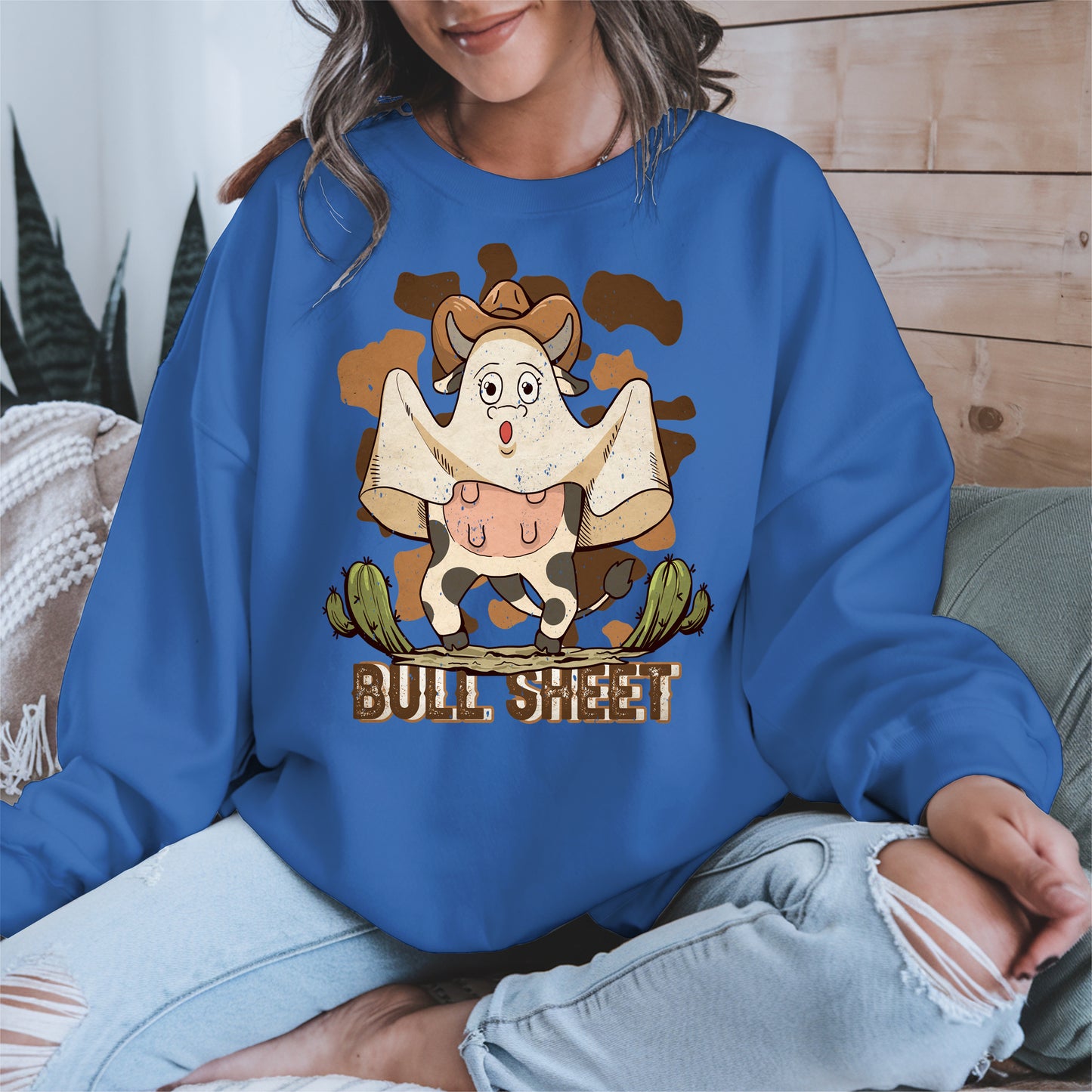 Bull Sheet Funny Ghost Cow Tee