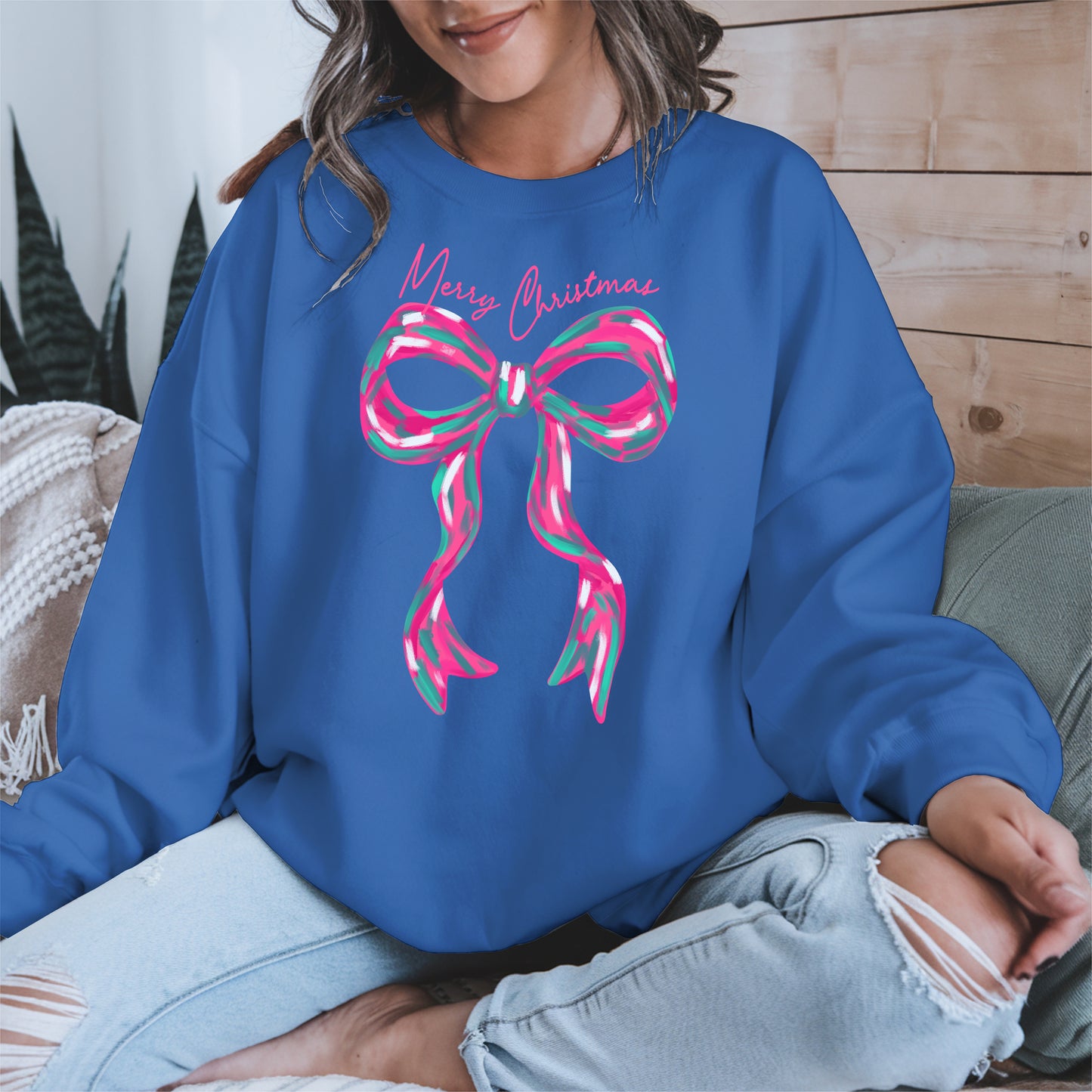Merry Christmas Coquette Bow Shirt