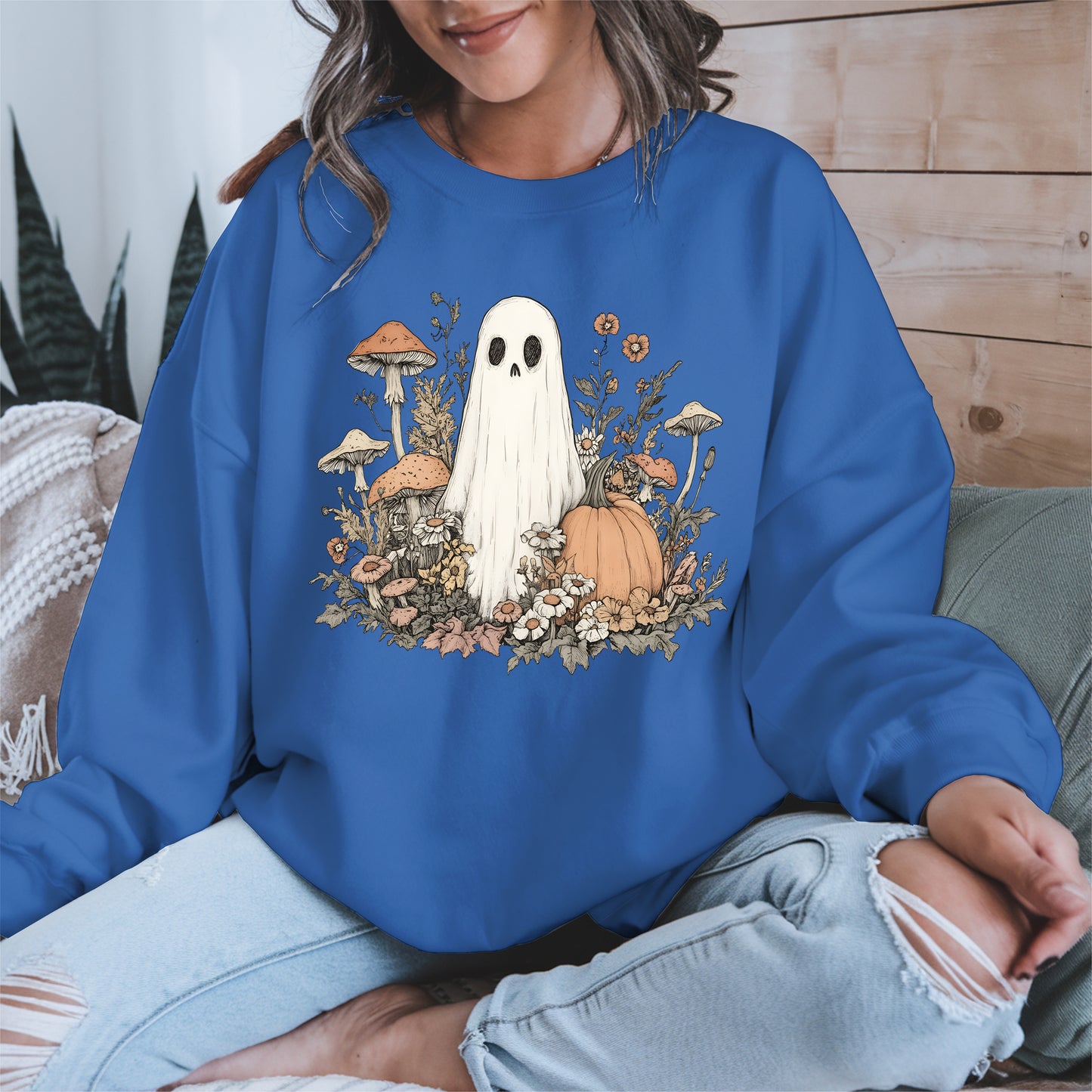 Retro Floral Ghost halloween shirt