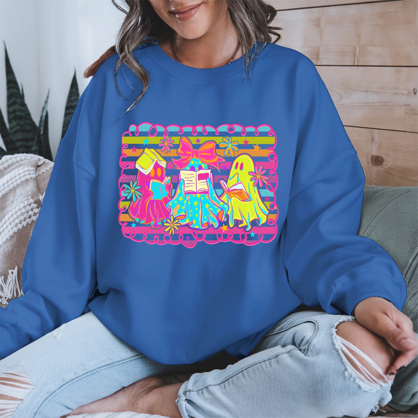 Halloween ghost book shirt and hoodle