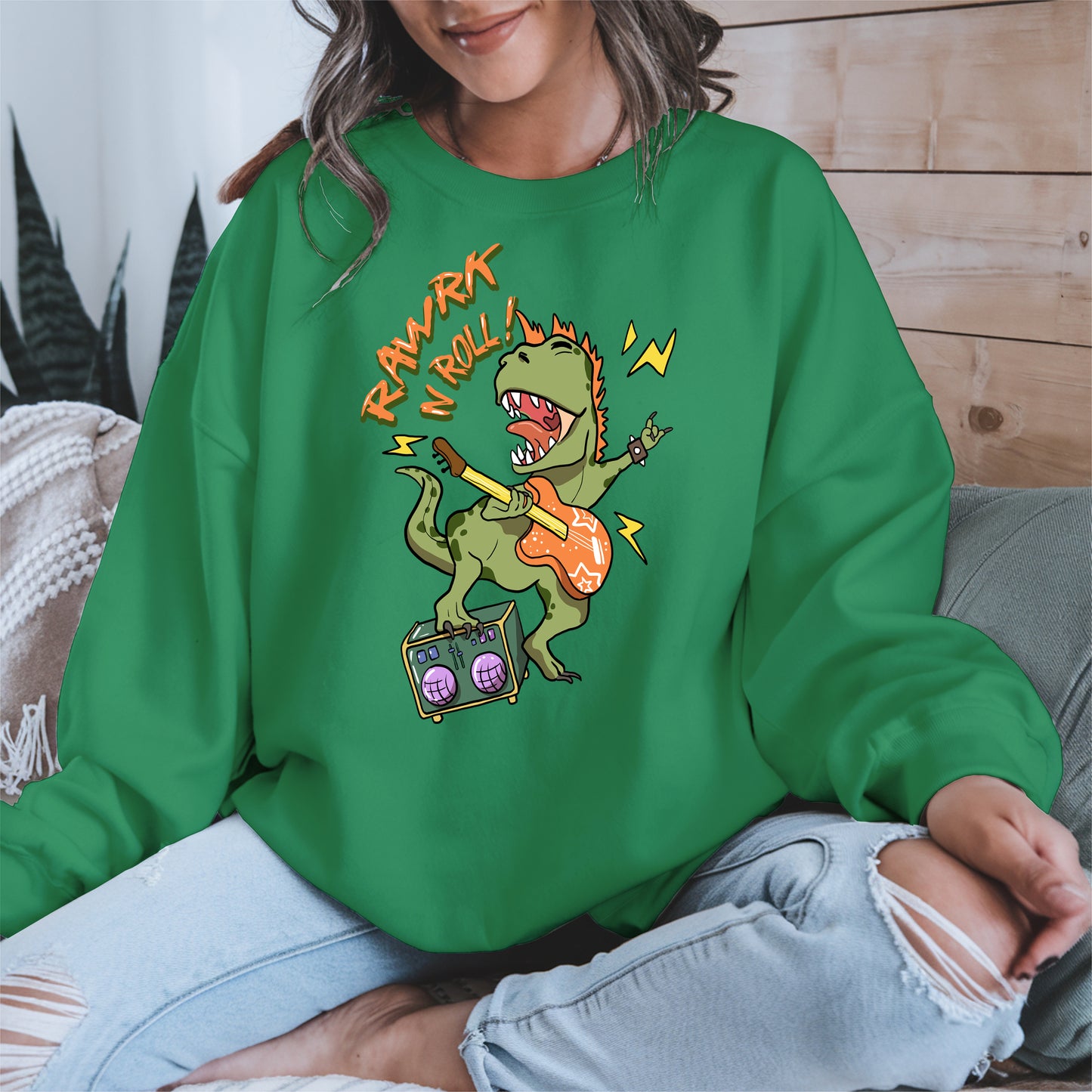 Rawrk N Roll Dinosaur Shirt