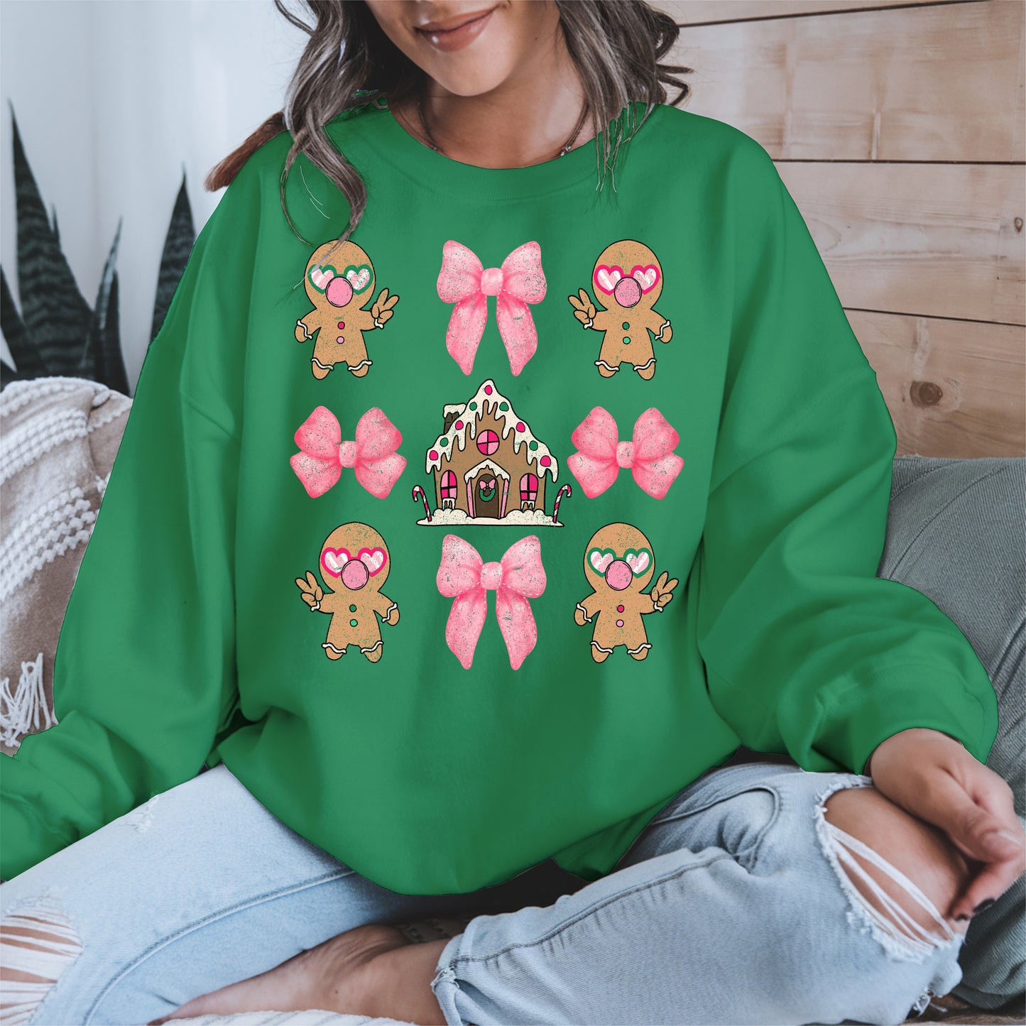 Checkered Gingerbread Cute Christmas Shirt