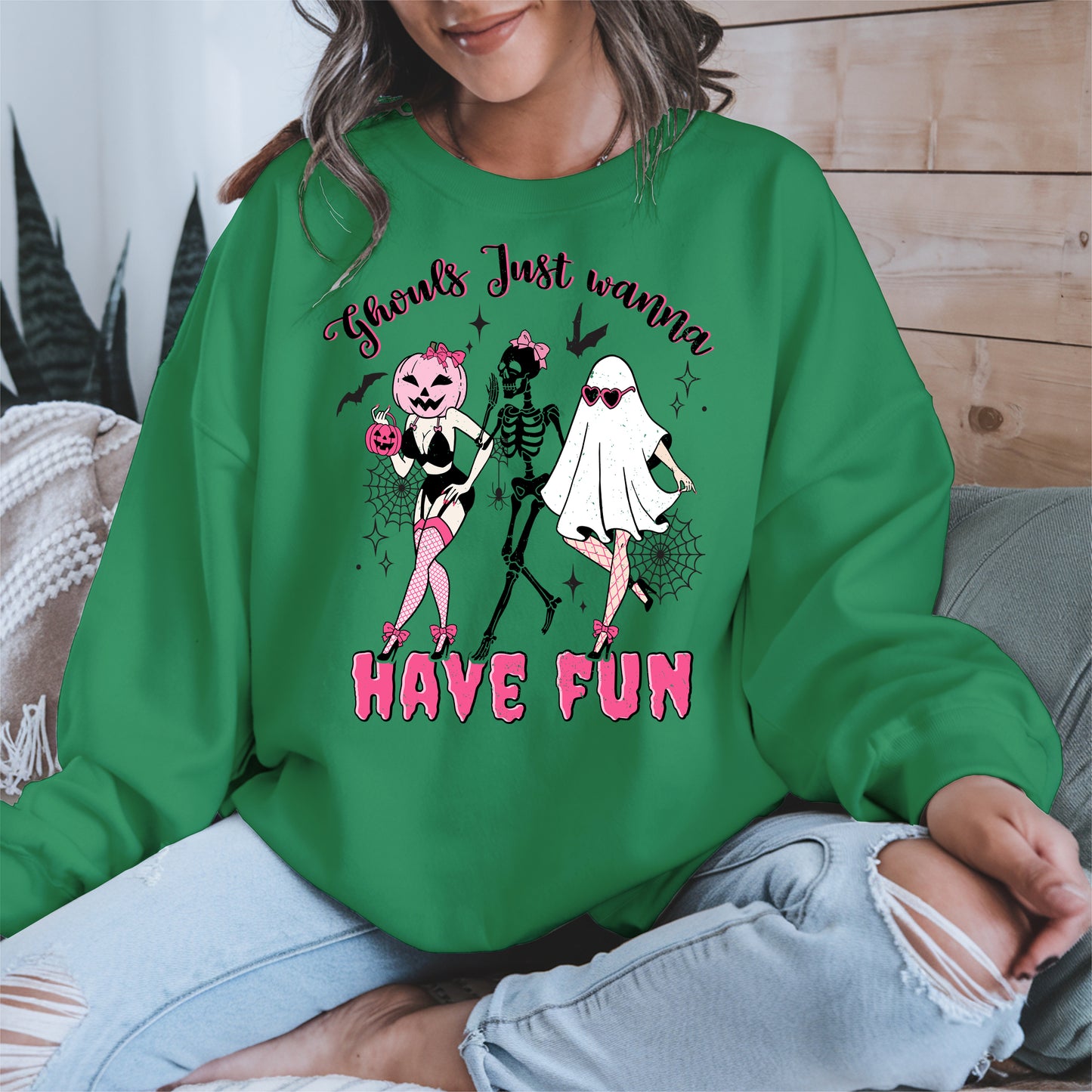 Ghouls Just Wanna Have Fun Halloween Pinup Design