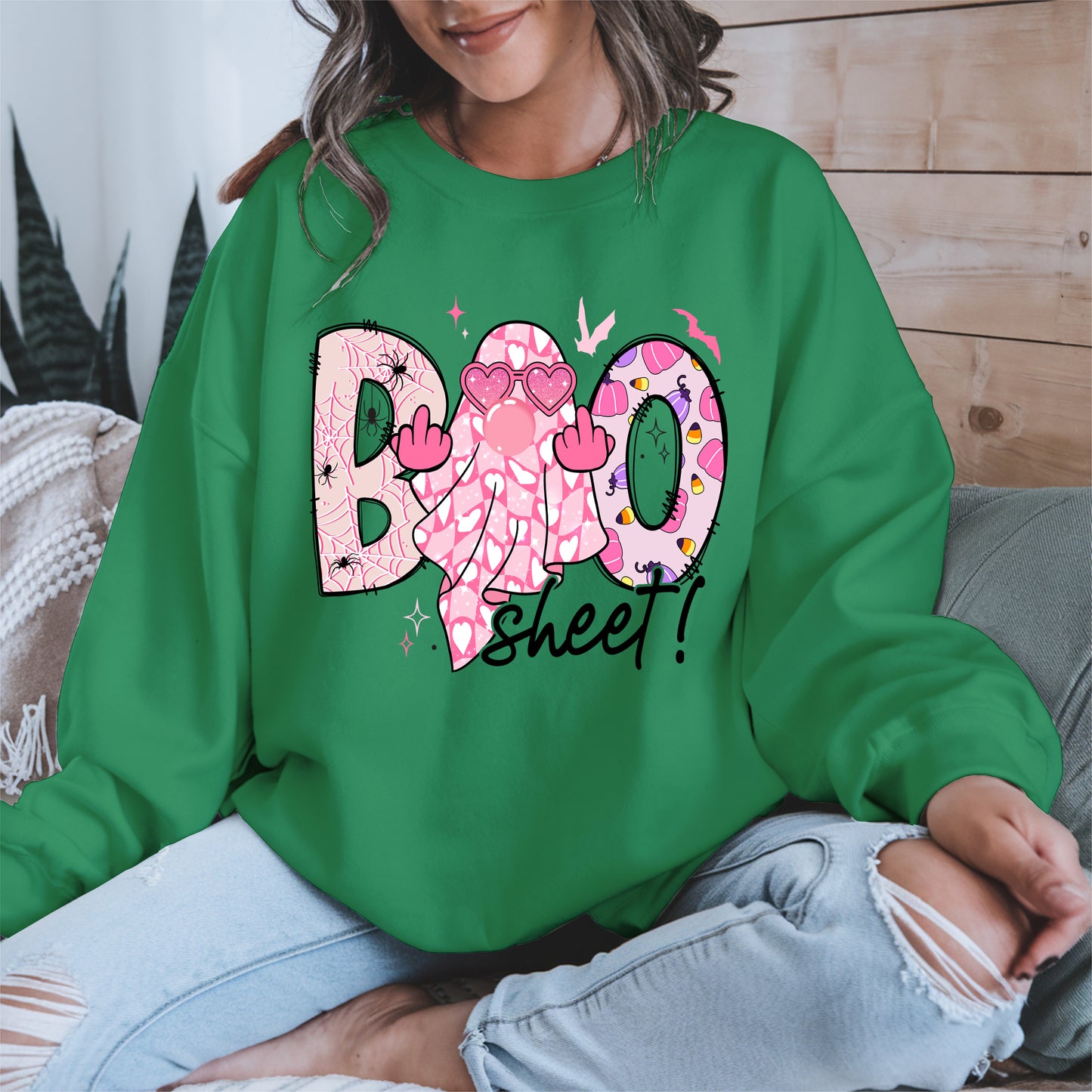 Pink Sassy Ghost Boo Shirt - Cute Halloween Attitude Tee