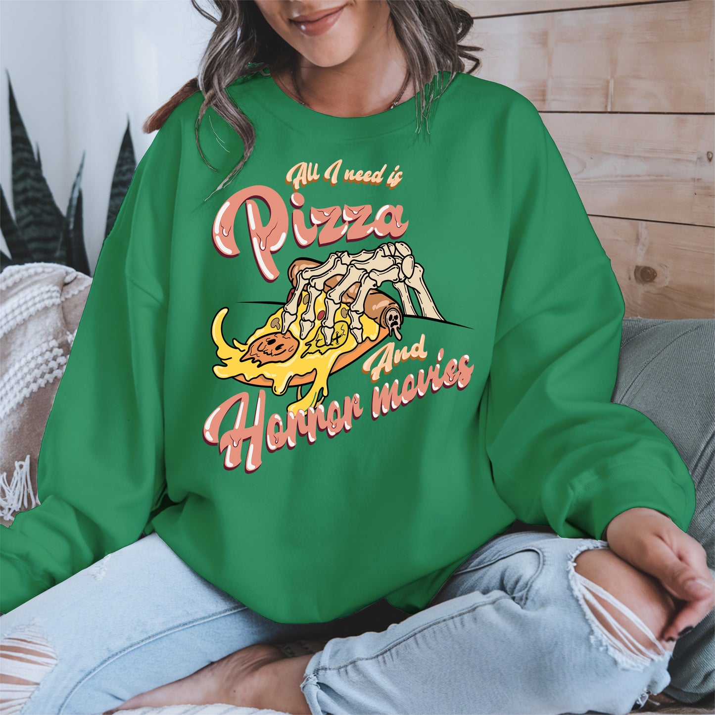 All I Need Is Pizza And Horror Movies Shirt