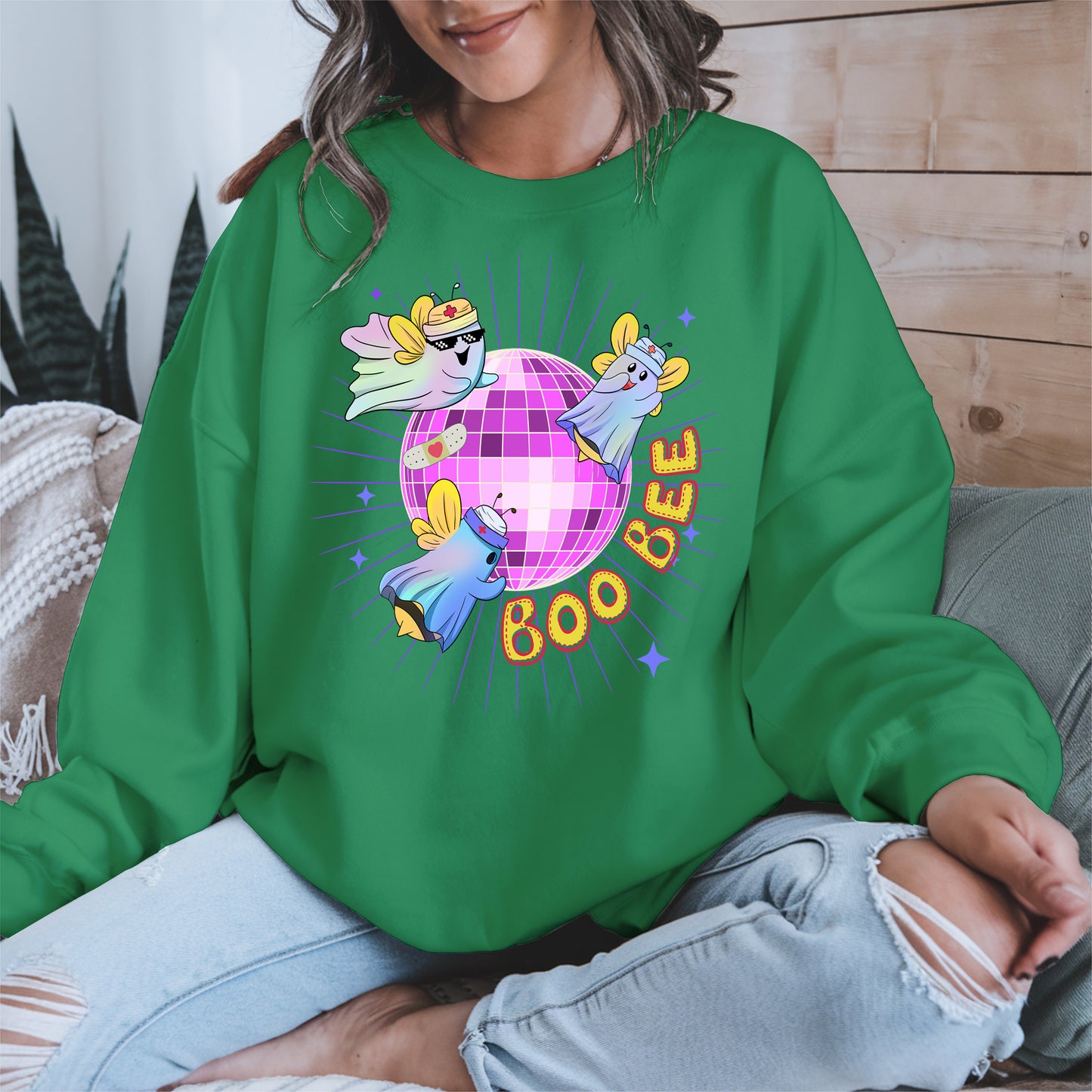 Boo Bee – Cute Disco Ghost Nurse Bee Shirt