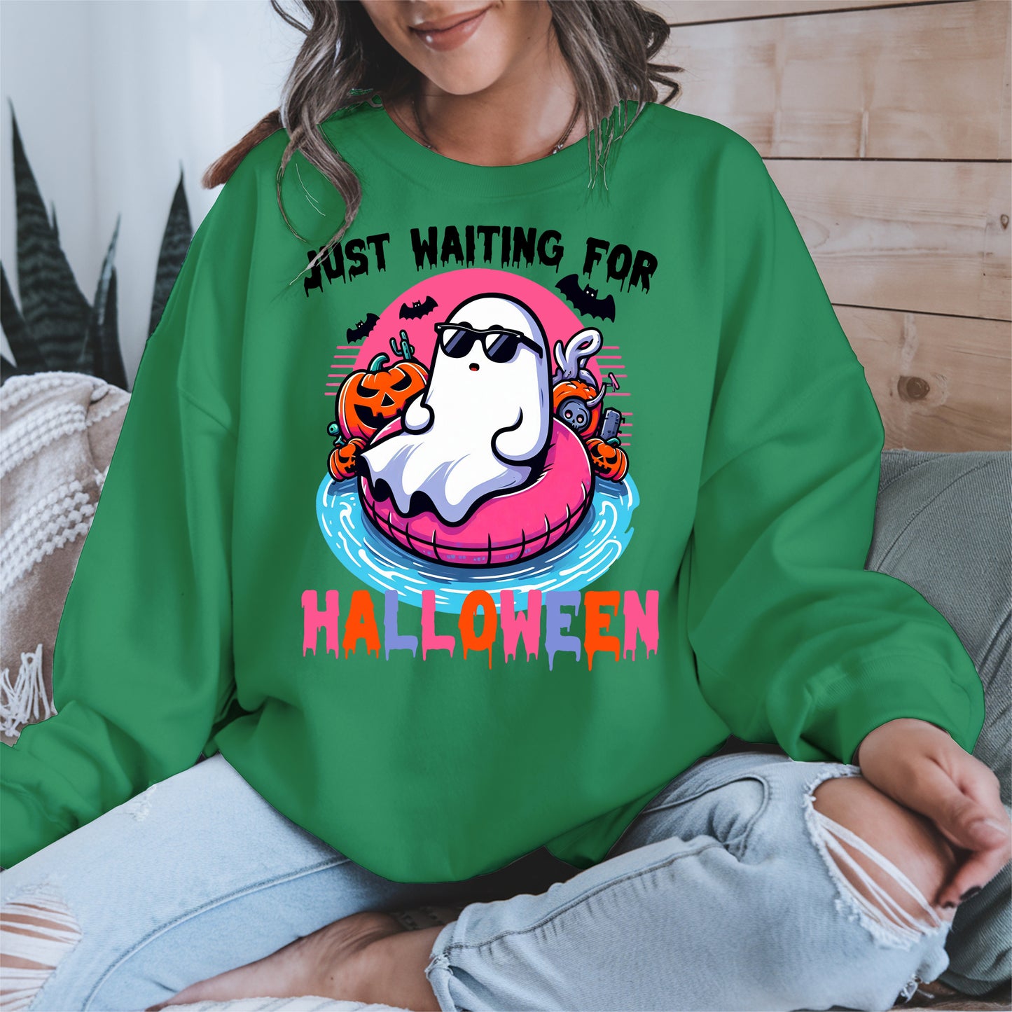 Chill Ghost Halloween Pool Float Shirt