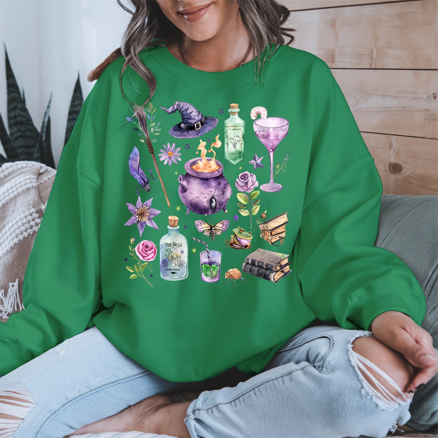 Witchy Vibes Watercolor Potion Tee