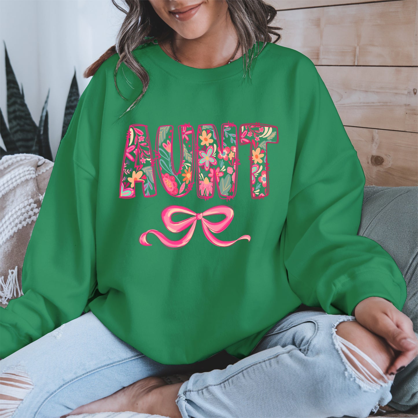 Floral Aunt Shirt Gift Tee Hoodie Sweatshirt for Cool Aunties