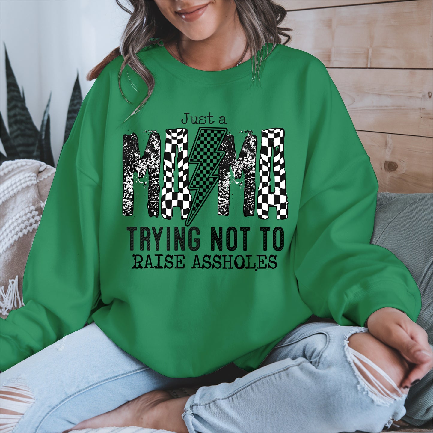 Just a Mama Trying Shirt Hoodie Sweatshirt Gift for Moms