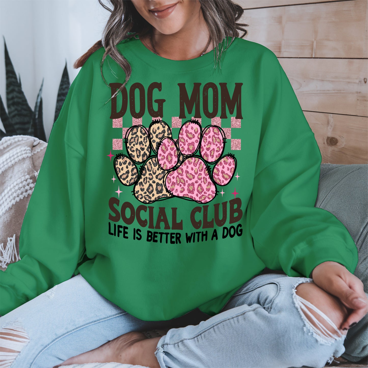 Dog Mom Social Club Shirt Hoodie Sweatshirt Gift for Pet Moms