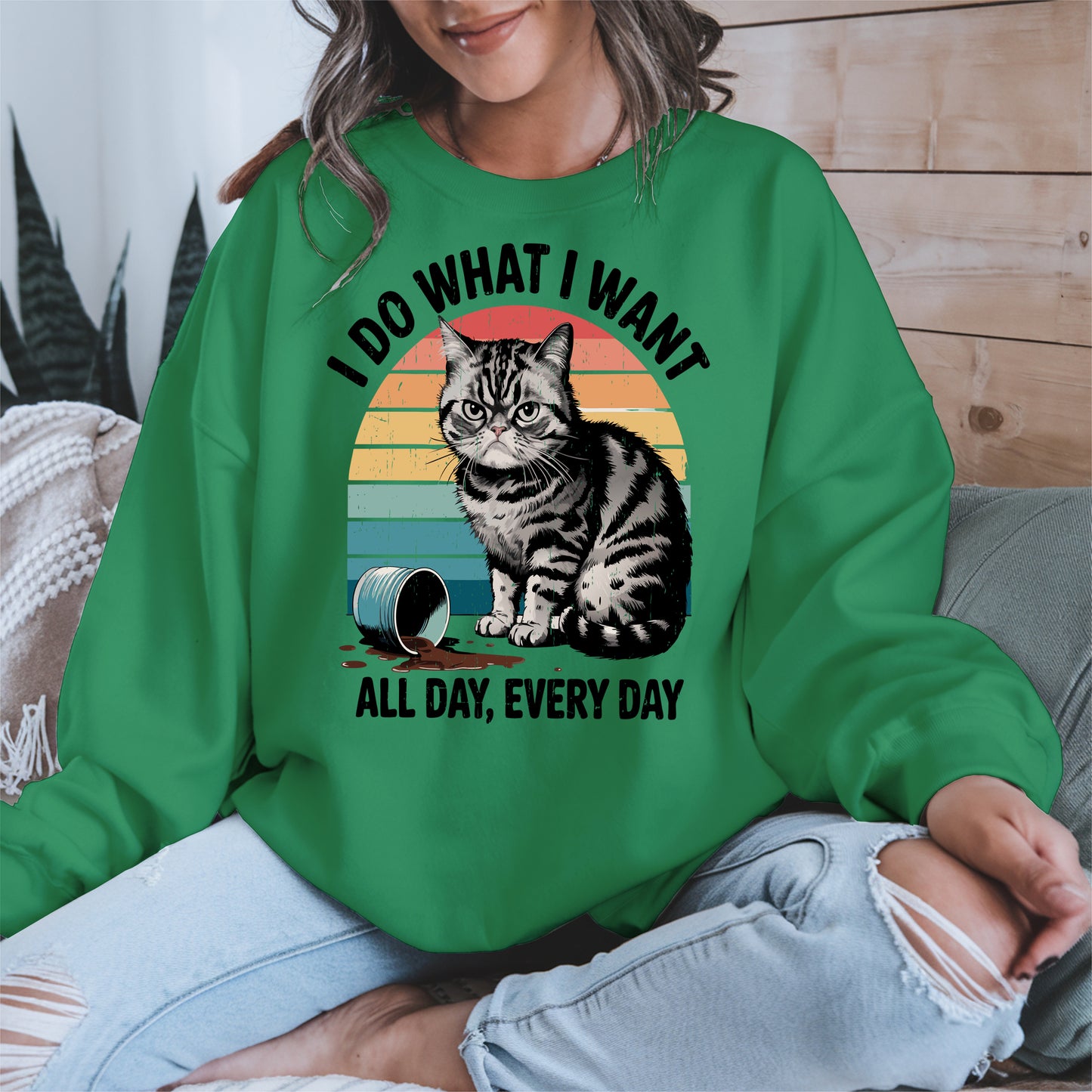 I Do What I Want Angry Cat Shirt Hoodie Sweatshirt