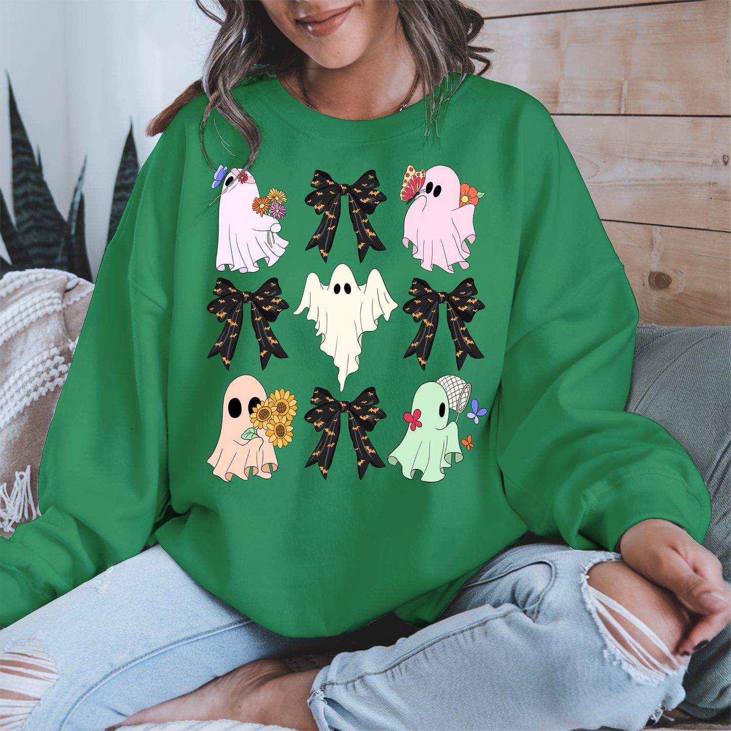 Cute Ghost and Bow Halloween Shirt