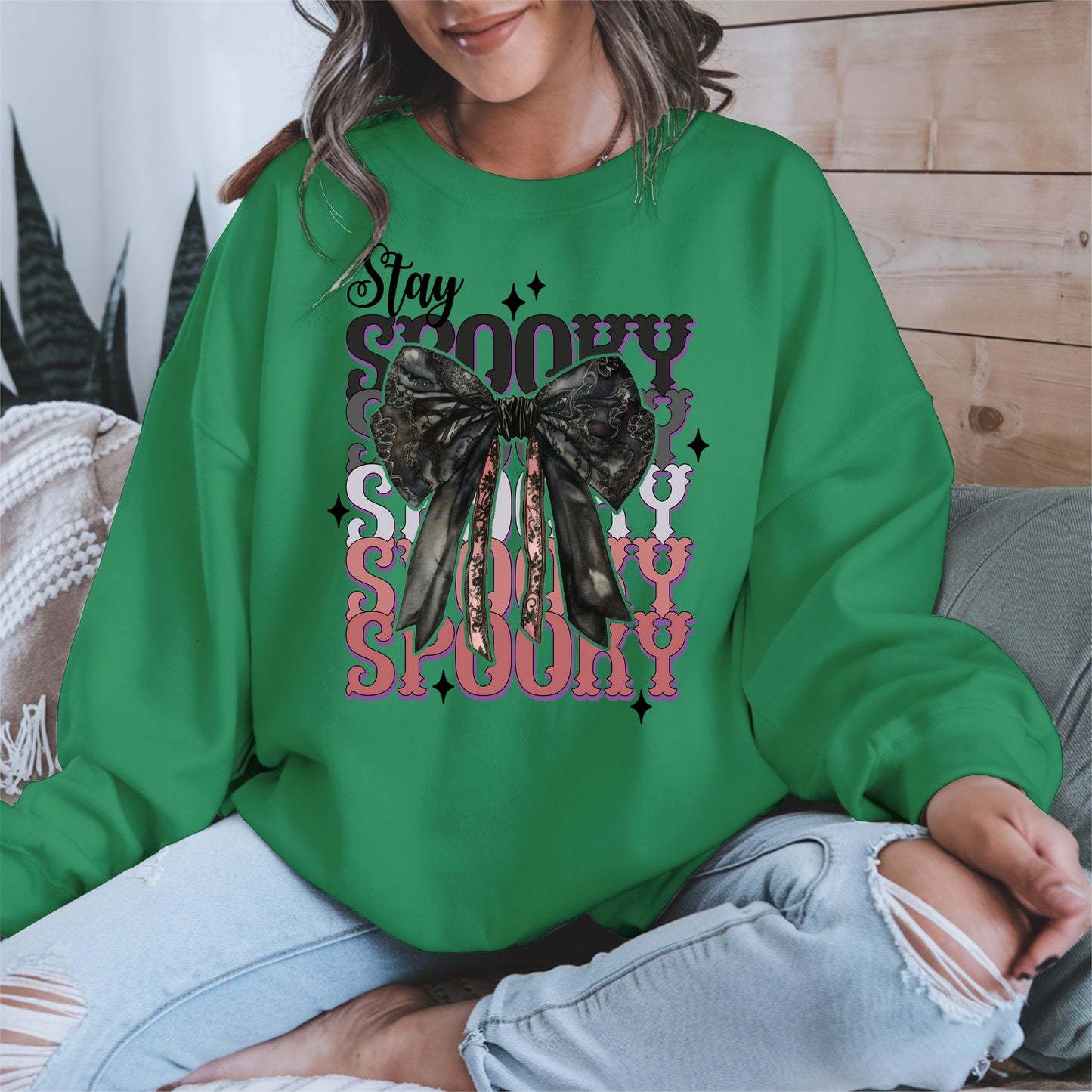 Gothic Spooky Bow Halloween Shirt
