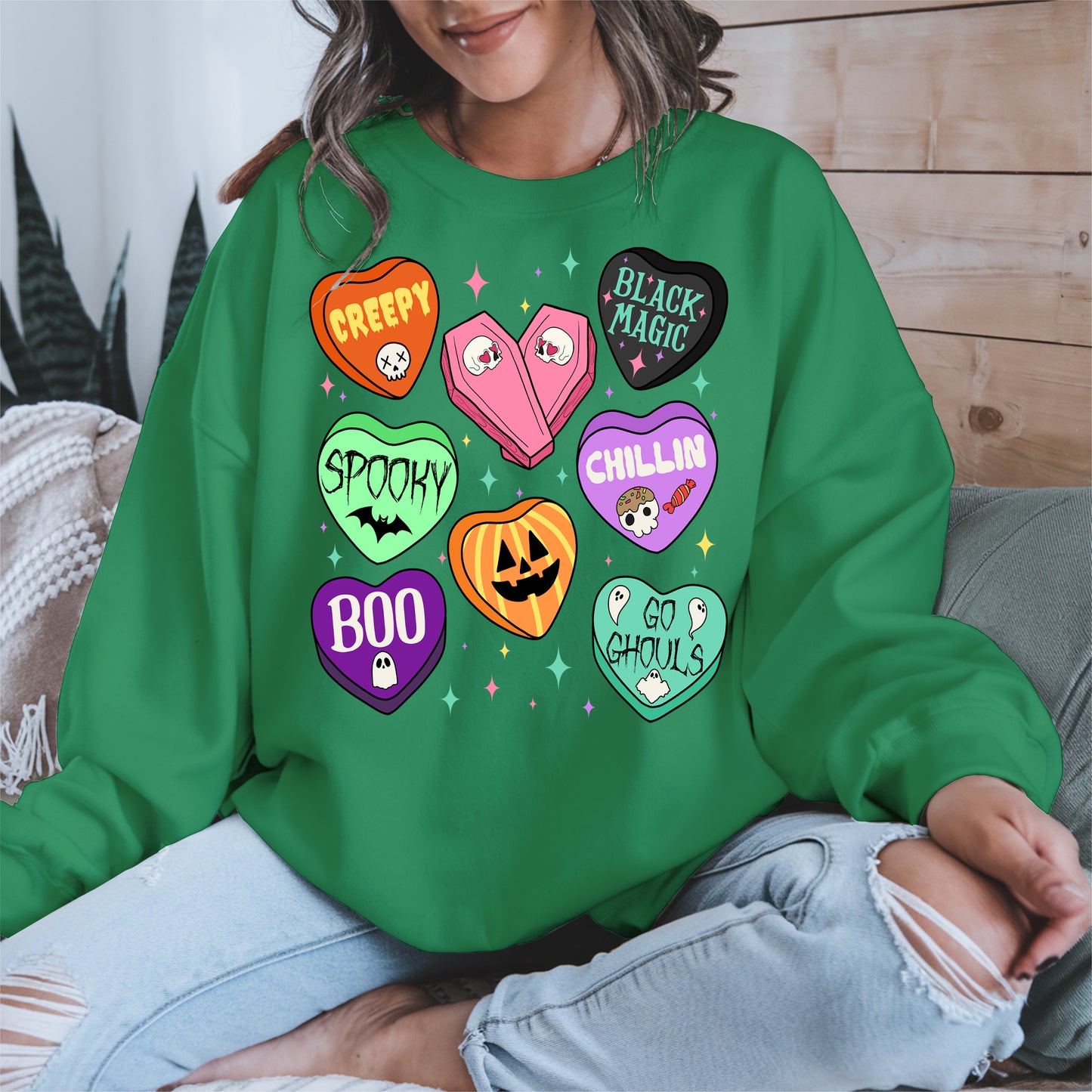 Spooky Candy Heart Halloween Shirt