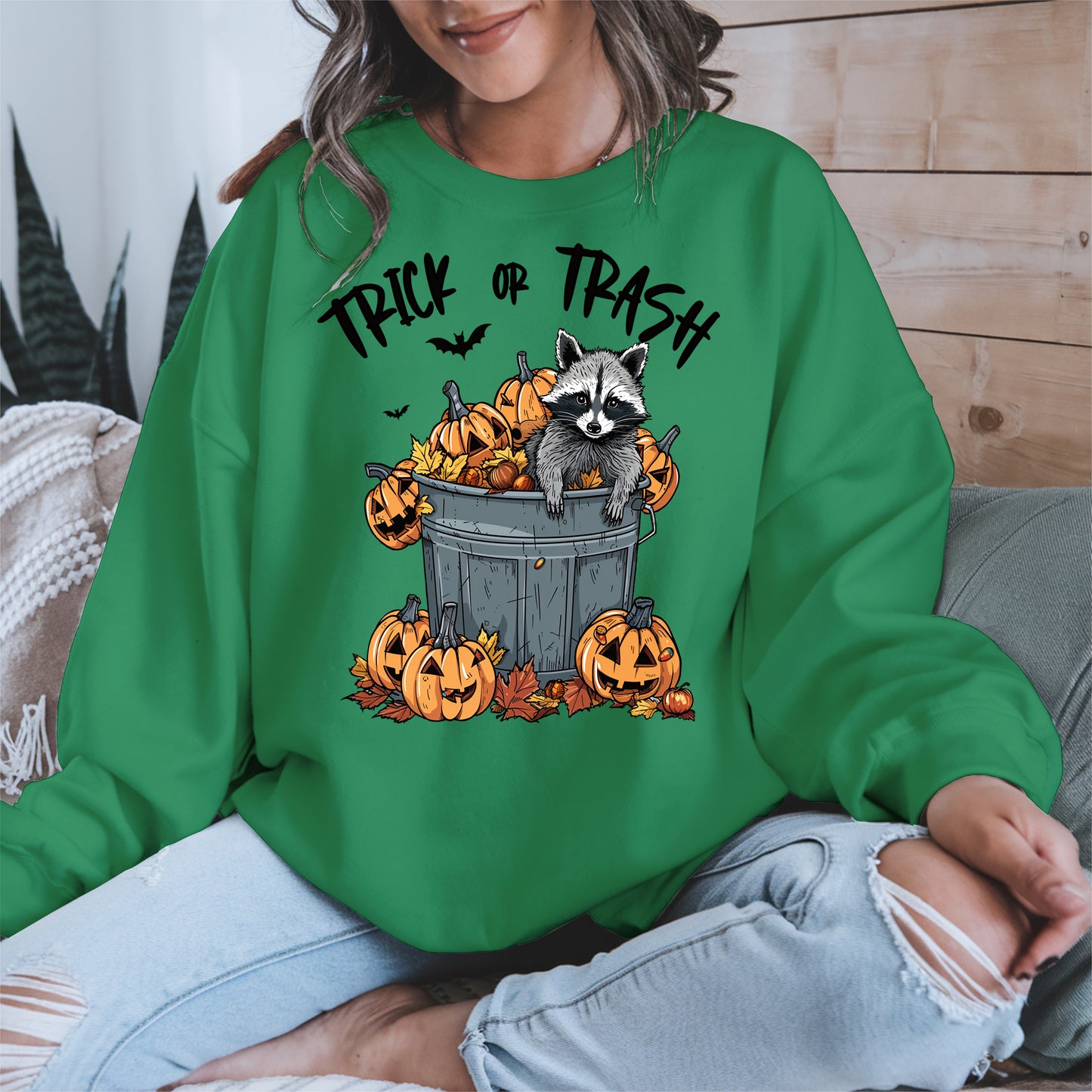 Trick or Trash Raccoon Halloween Shirt
